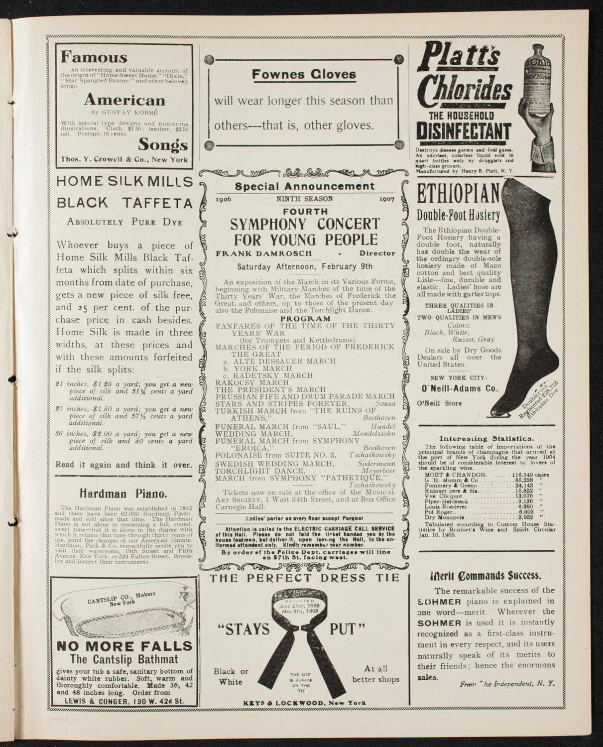 Musurgia, February 5, 1907, program page 9