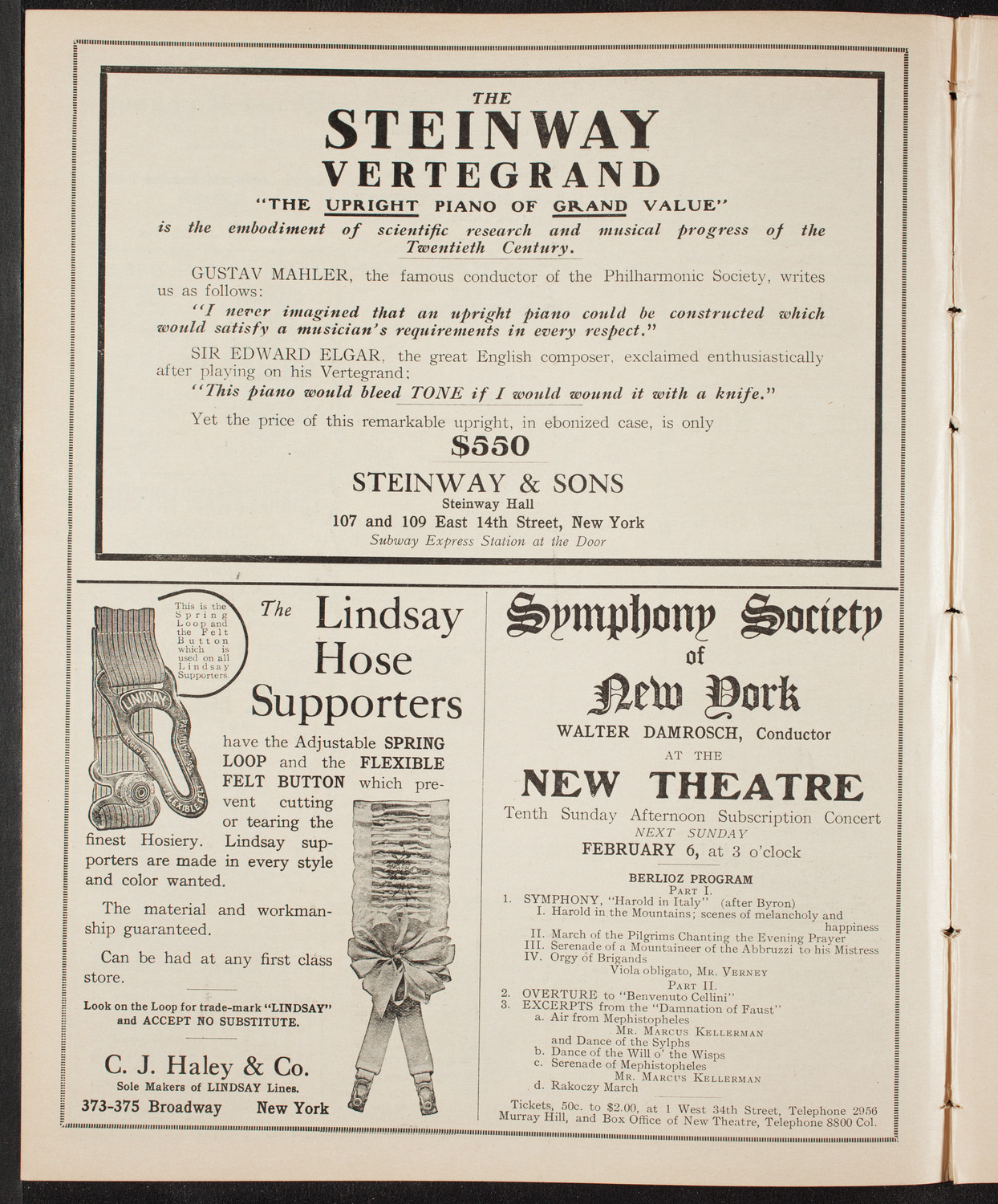 Golden Jubliee of The Paulist Fathers, February 2, 1910, program page 4