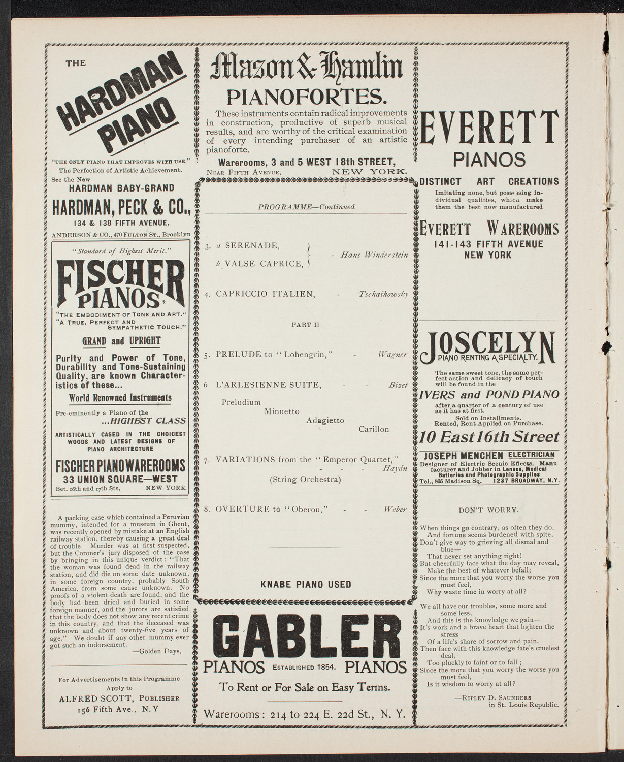 Leipzig Philharmonic Orchestra, March 3, 1901, program page 6