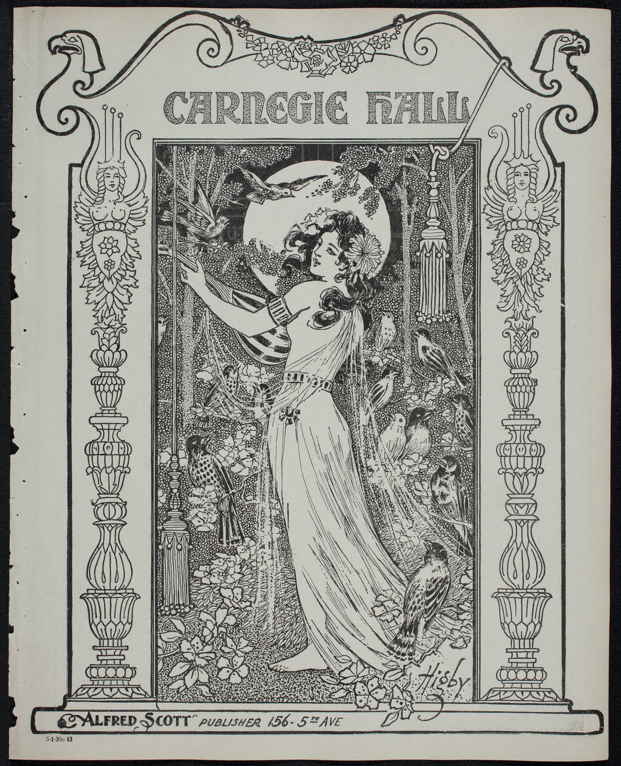New York Philharmonic, January 30, 1913, program page 1