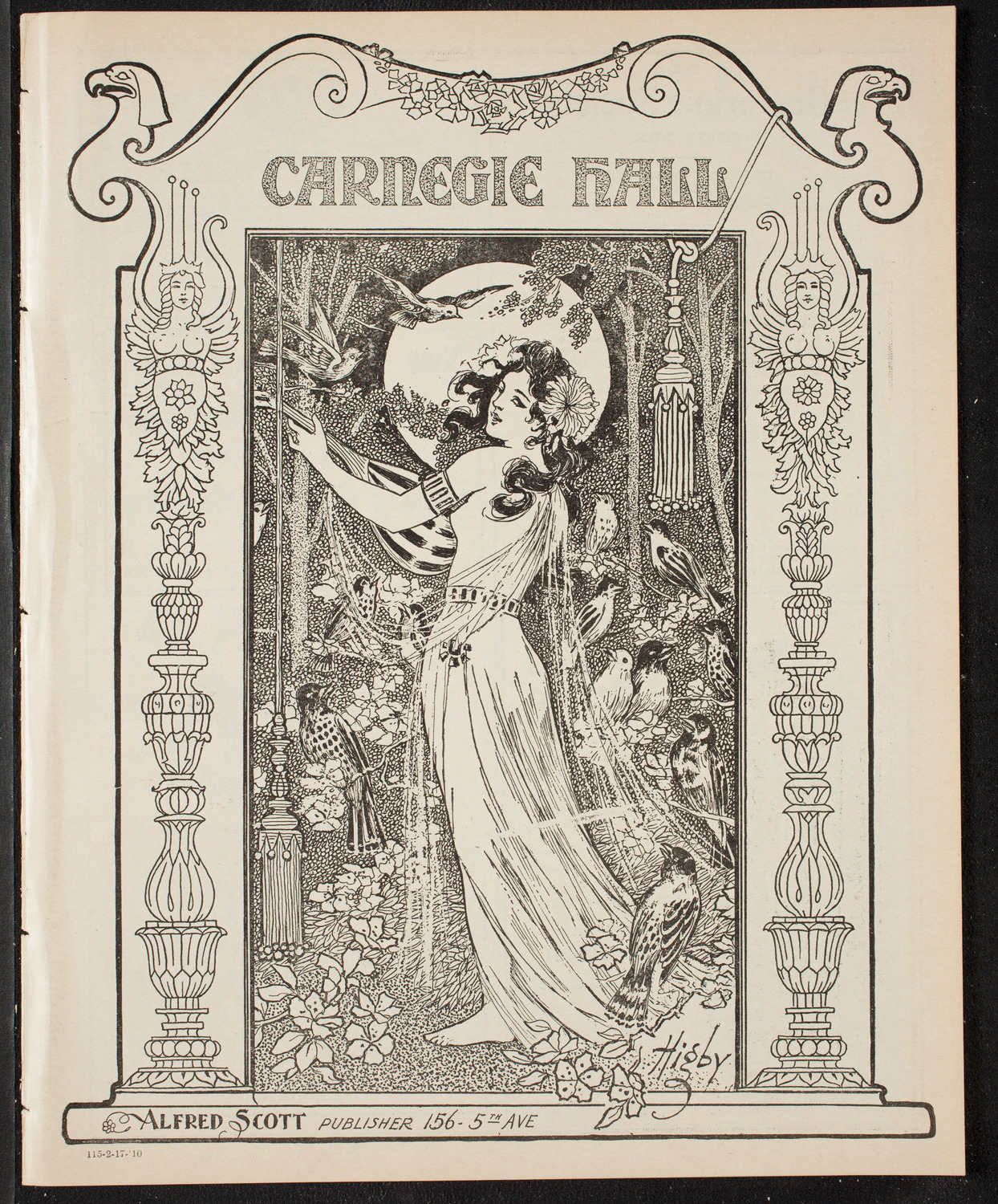 New York Philharmonic, February 17, 1910, program page 1