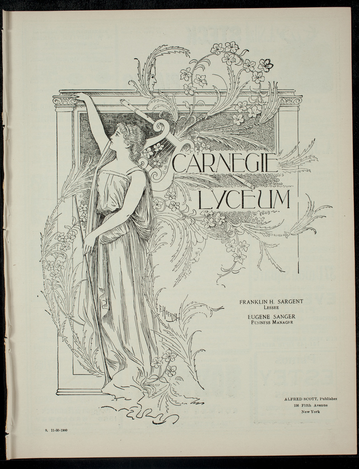 Ye Greate Concerte of Elder Elijah Allen's Singing Menne and Womenne, November 30, 1900, program page 1