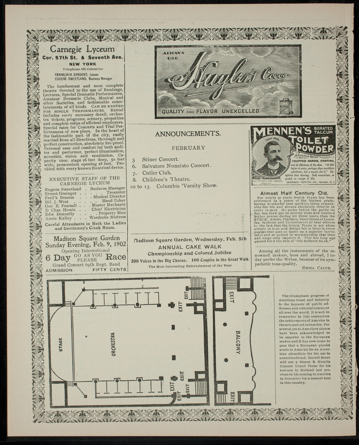 Song Recital by Ilma Dore, February 4, 1902, program page 4