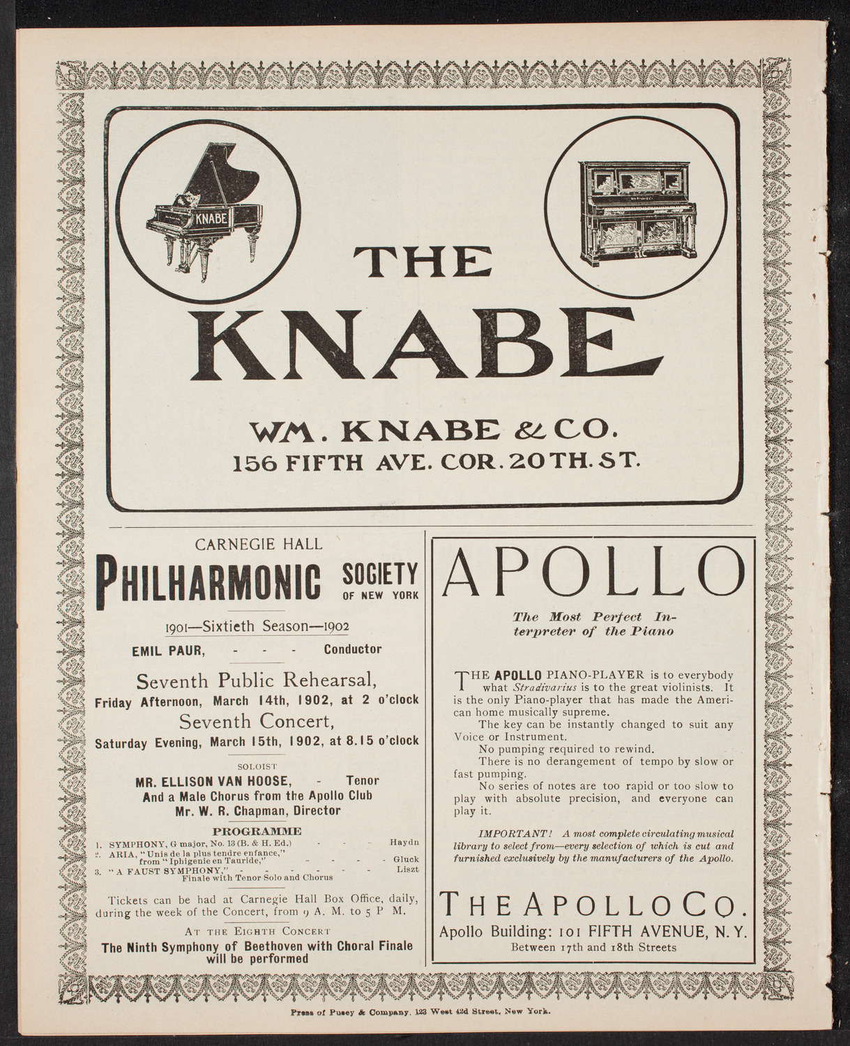 Charity Concert by Orchestra of the Second Imperial Sailors' Division, March 3, 1902, program page 10