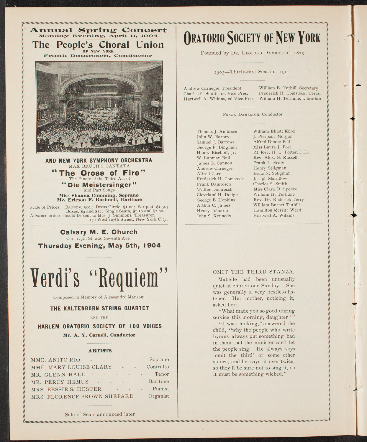 Symphony Concert for Young People, March 26, 1904, program page 8