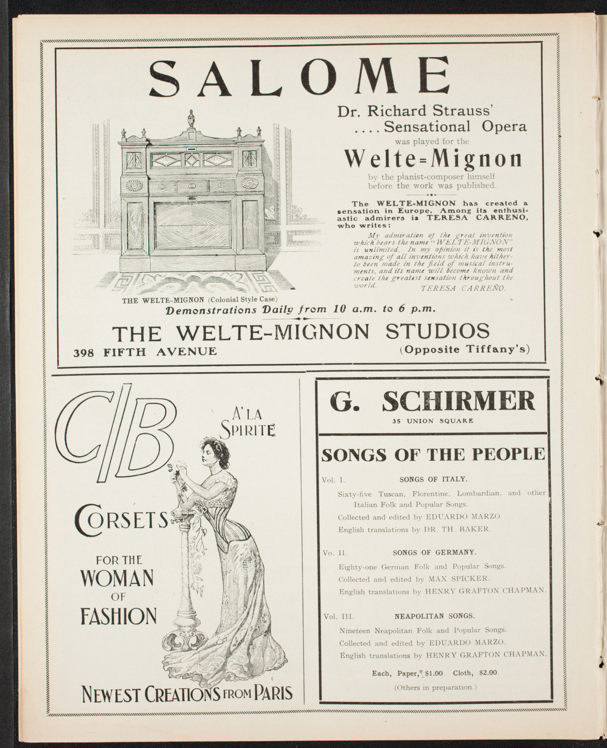 Oratorio Society of New York, March 19, 1907, program page 8
