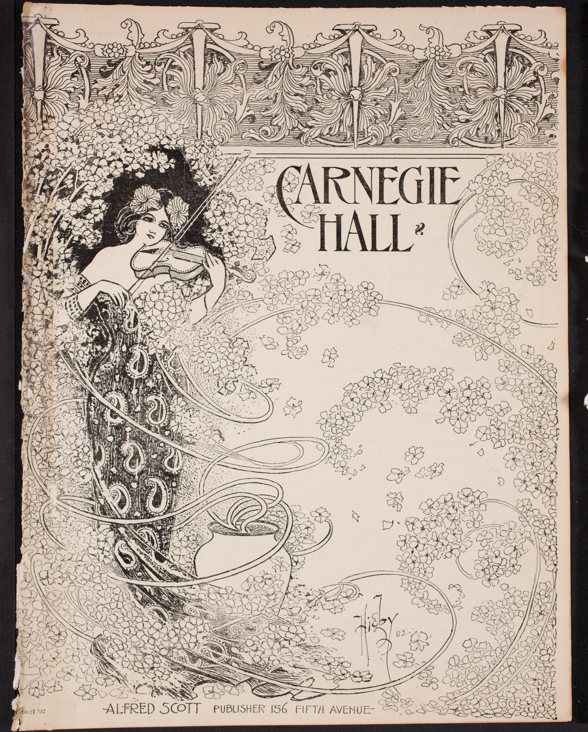 Raoul Pugno with Symphony Orchestra, October 21, 1902, program page 1