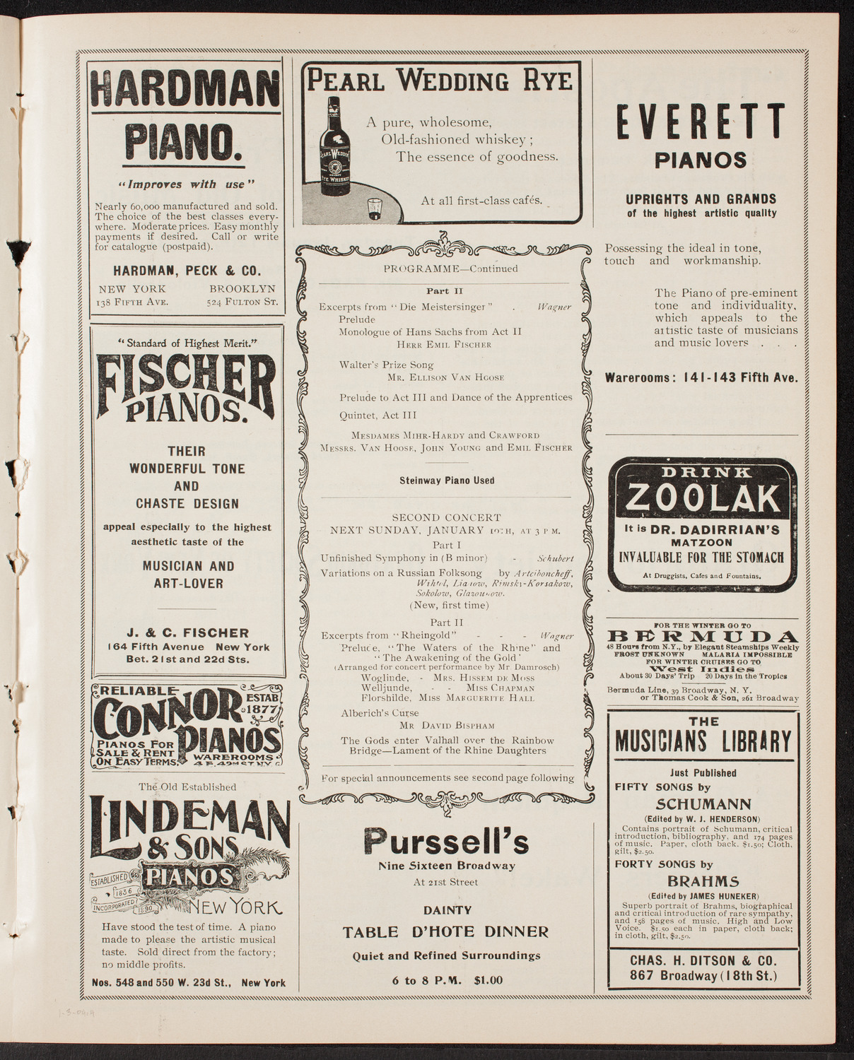 New York Symphony Orchestra, January 3, 1904, program page 7