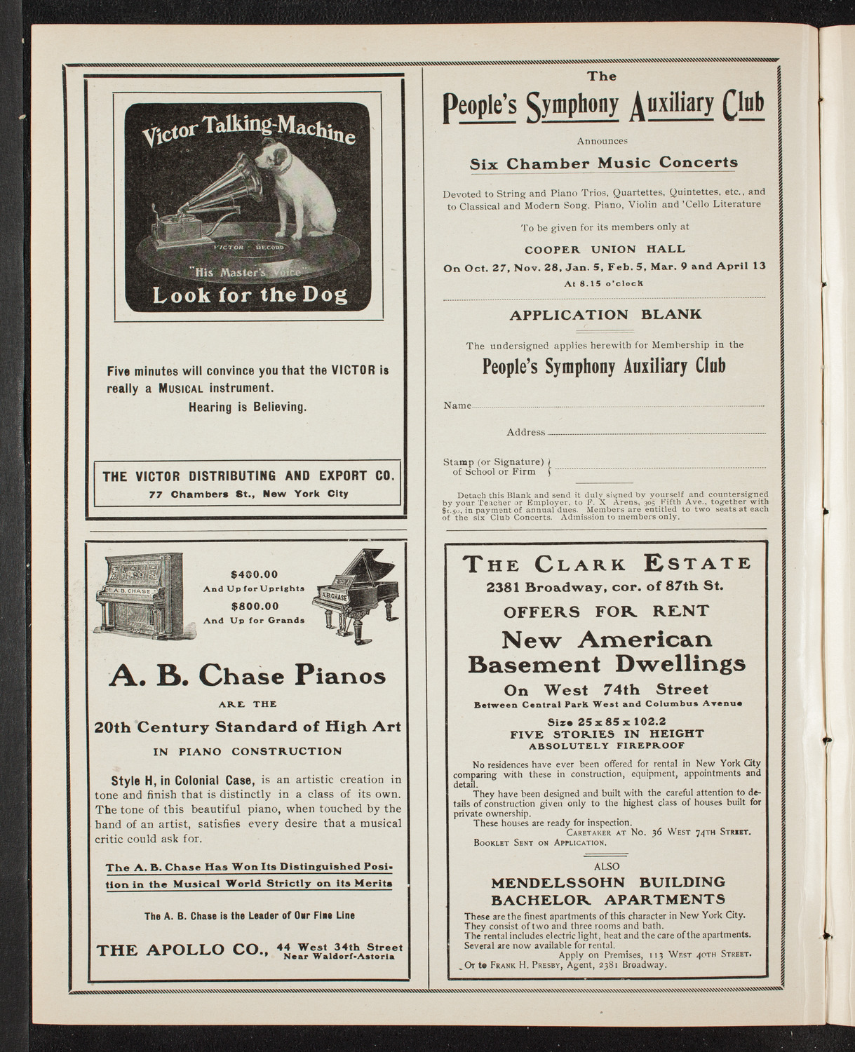 New York Banks' Glee Club, April 25, 1905, program page 2