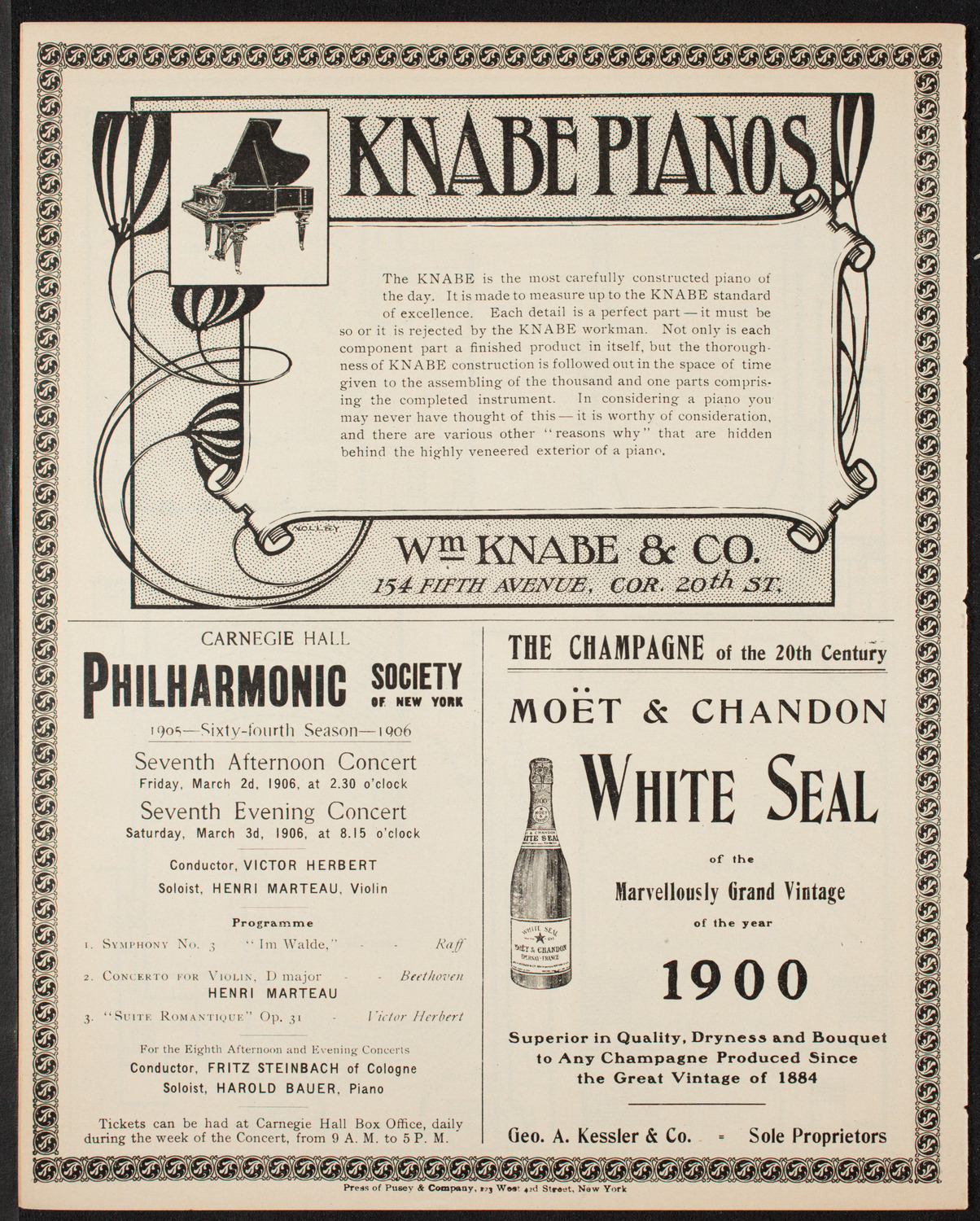Boston Symphony Orchestra, February 17, 1906, program page 12