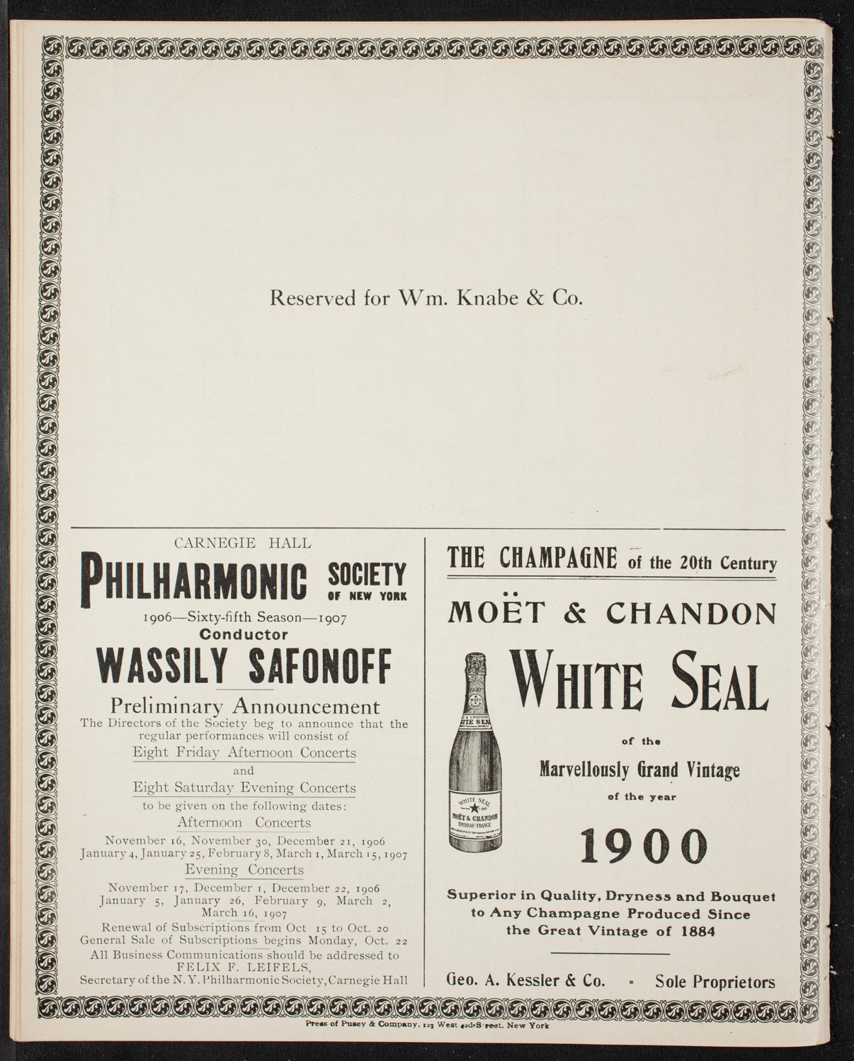 Yvette Guilbert and Albert Chevalier, October 13, 1906, program page 12