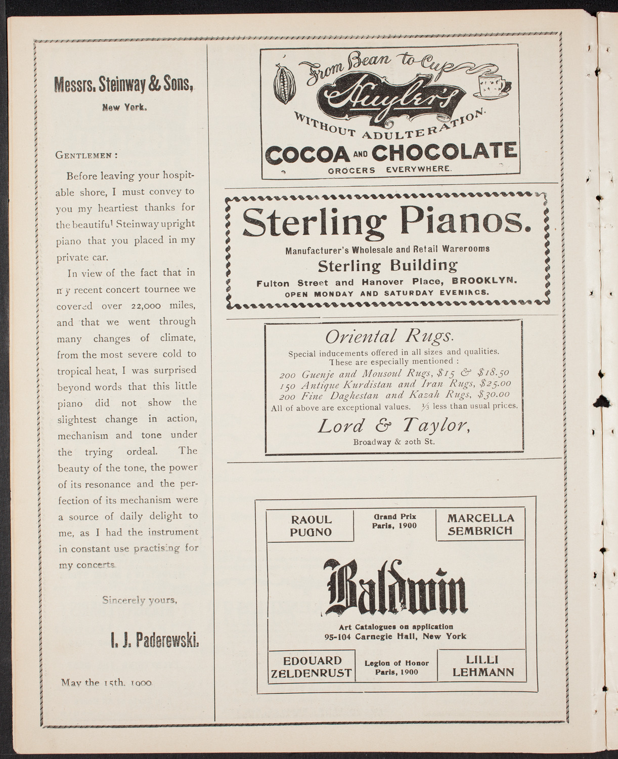 Meeting: YMCA/ Mass Meeting for Men, February 8, 1903, program page 4