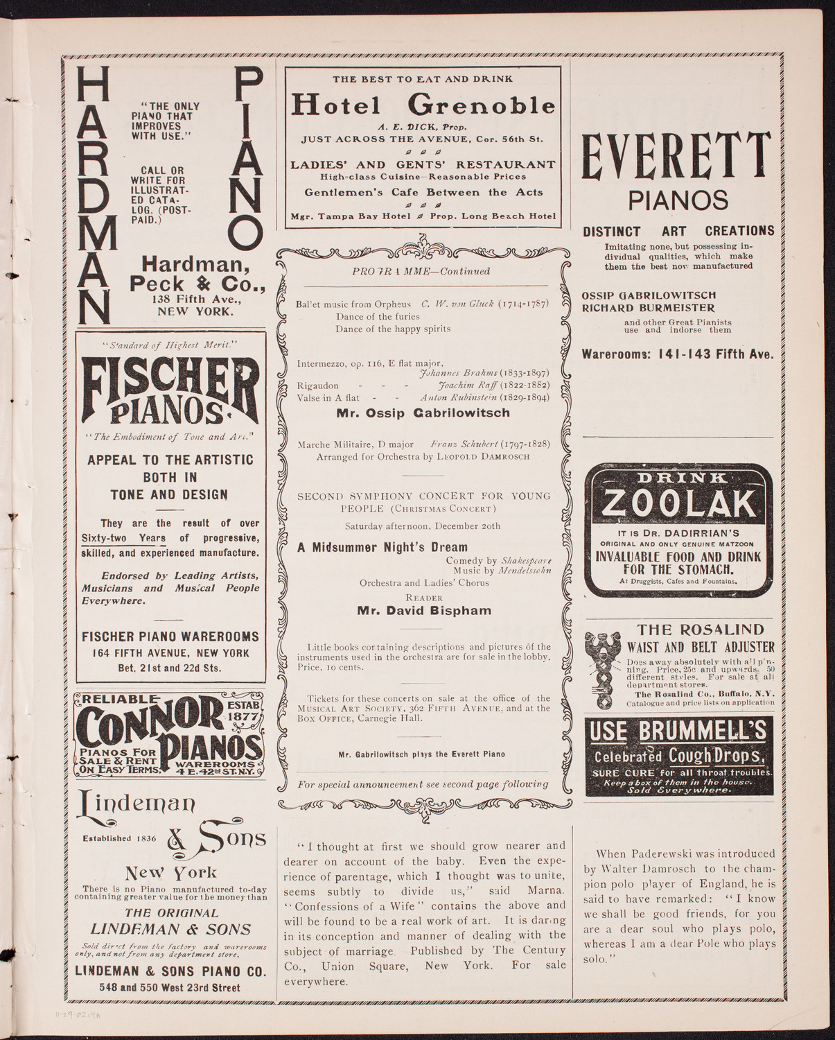 Symphony Concert for Young People, November 29, 1902, program page 7