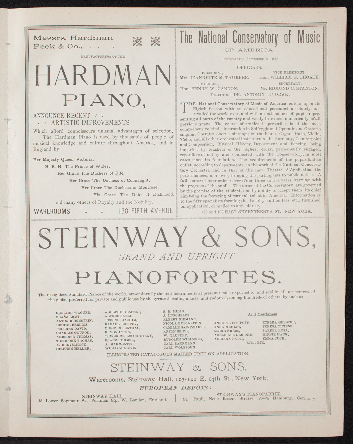 Ignacy Jan Paderewski, Piano, February 2, 1893, program page 5