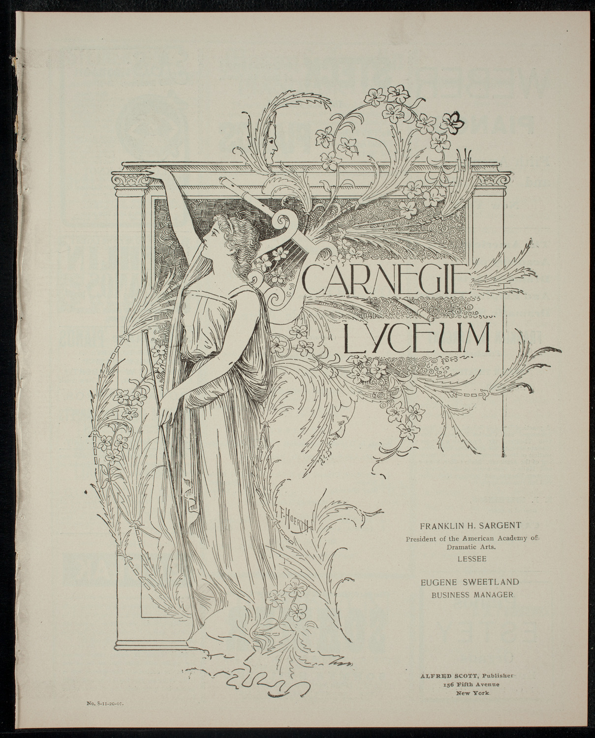 Concert Given by Mme. Gertrude Albrecht, November 20, 1901, program page 1