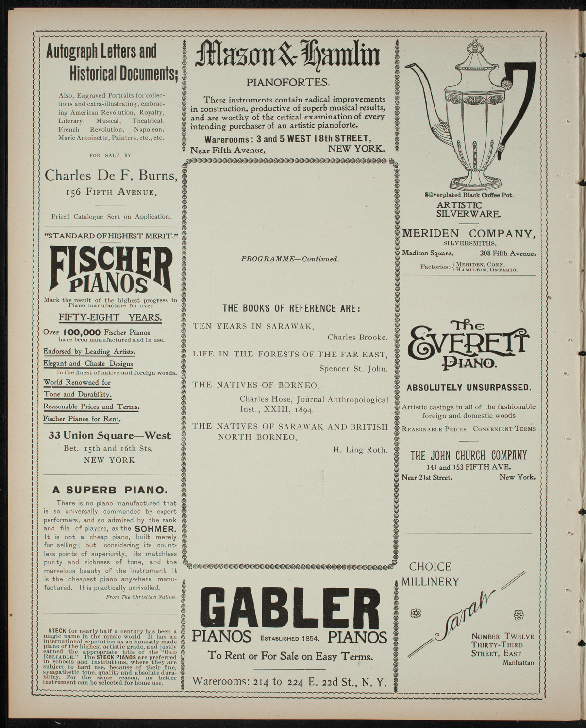 Comparative Literature Society Saturday Morning Conference, March 25, 1899, program page 6