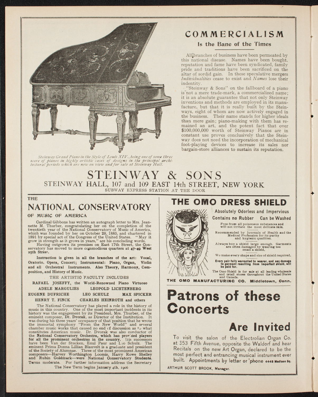 Benefit: Hospitals for Incurable Cancer, March 5, 1906, program page 4