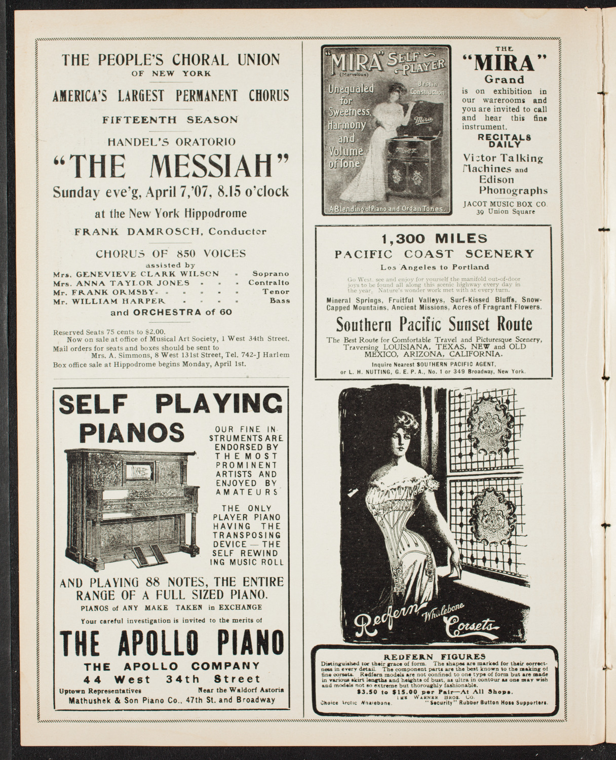 New York Philharmonic, April 5, 1907, program page 2