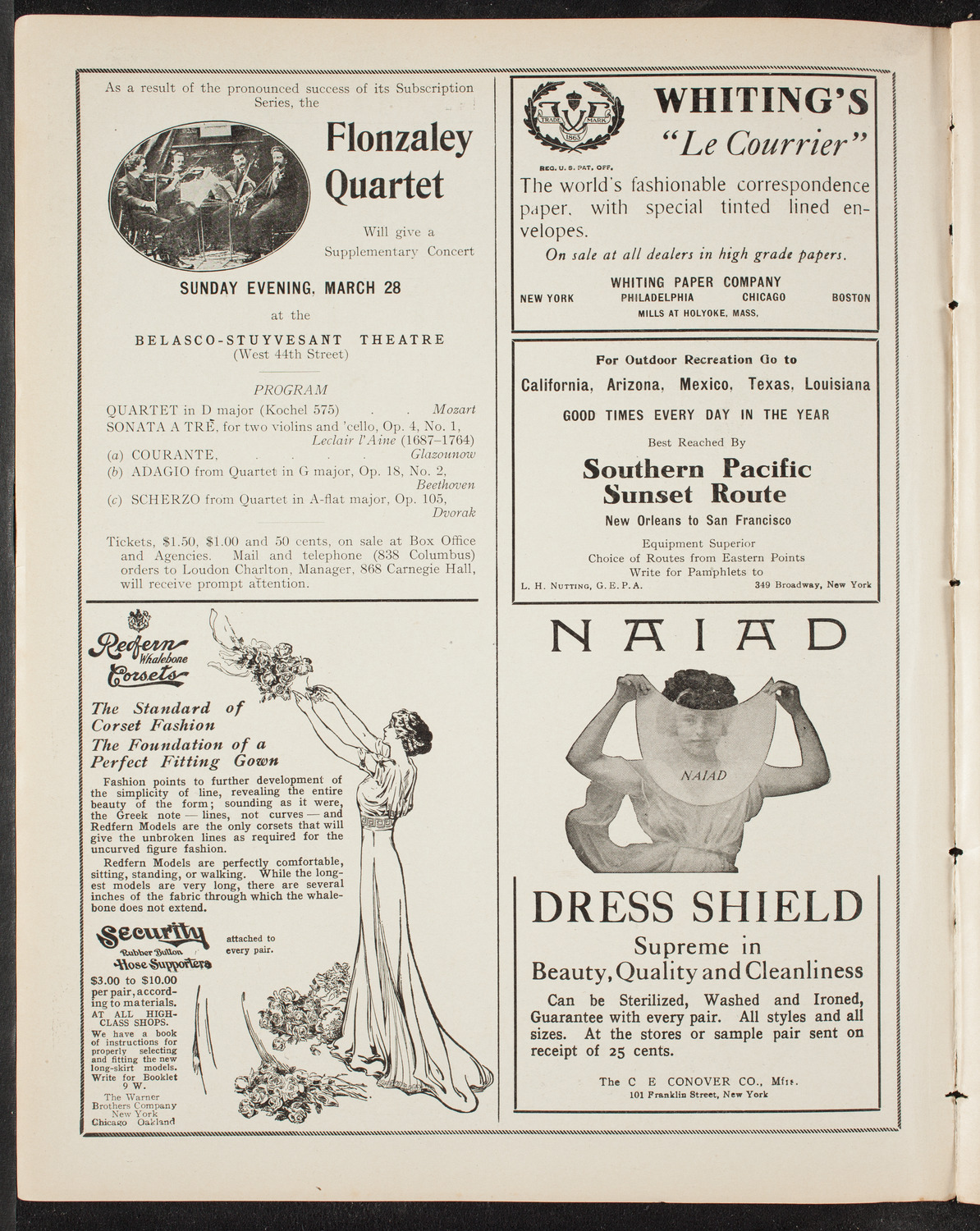 New York Philharmonic, March 26, 1909, program page 2