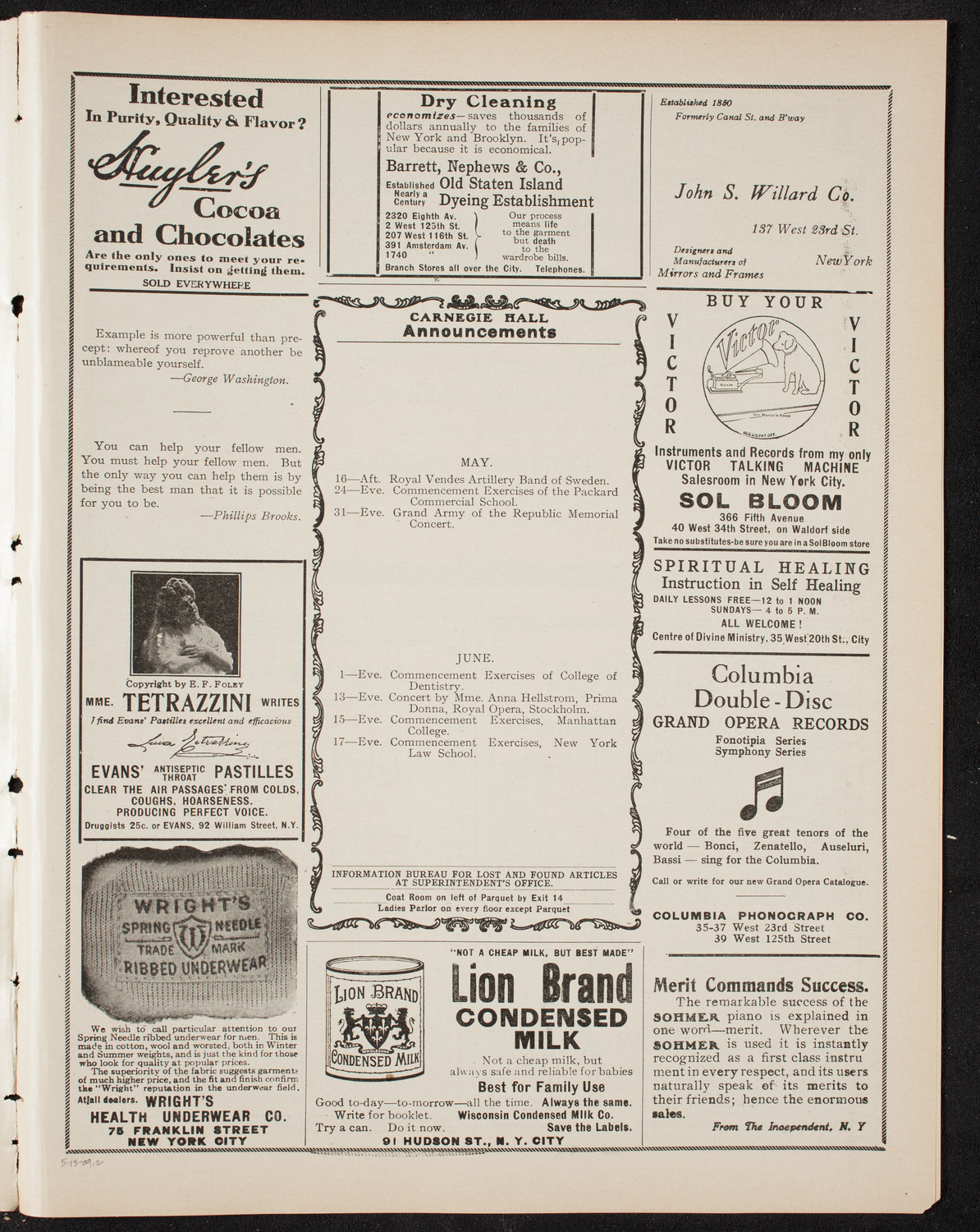 Graduation: College of Pharmacy of the City of New York, May 13, 1909, program page 3