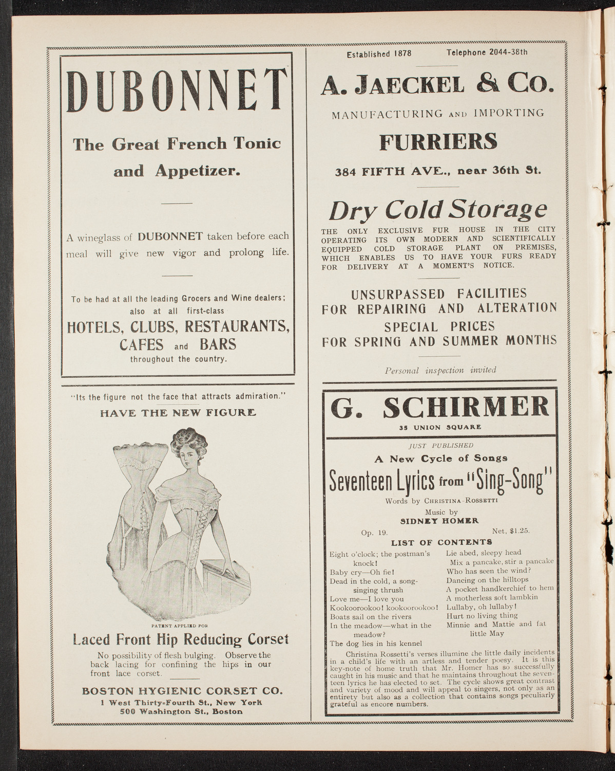 Graduation: Packard Commercial School, May 26, 1908, program page 8