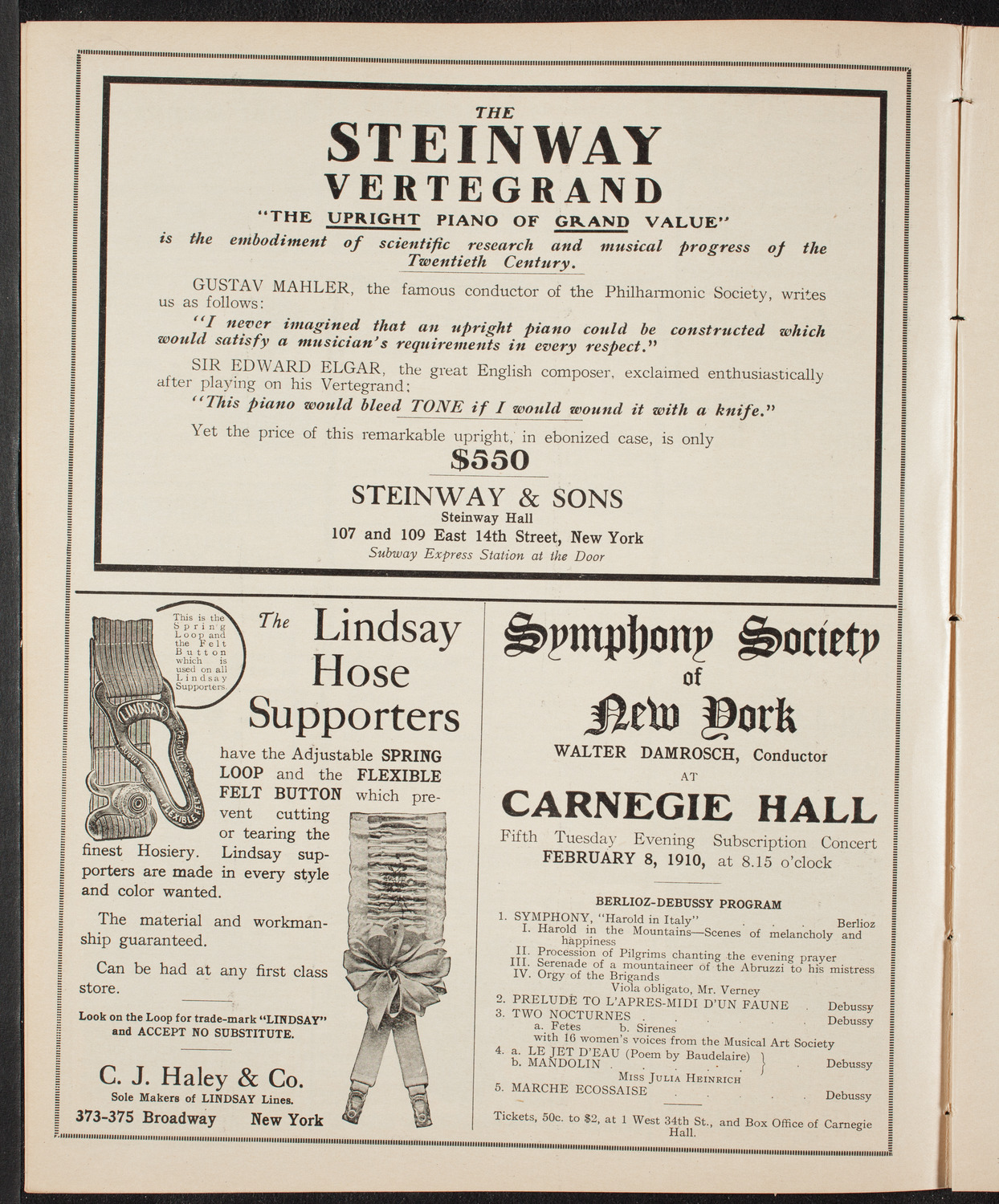 Burton Holmes Travelogue: Italy, February 6, 1910, program page 4