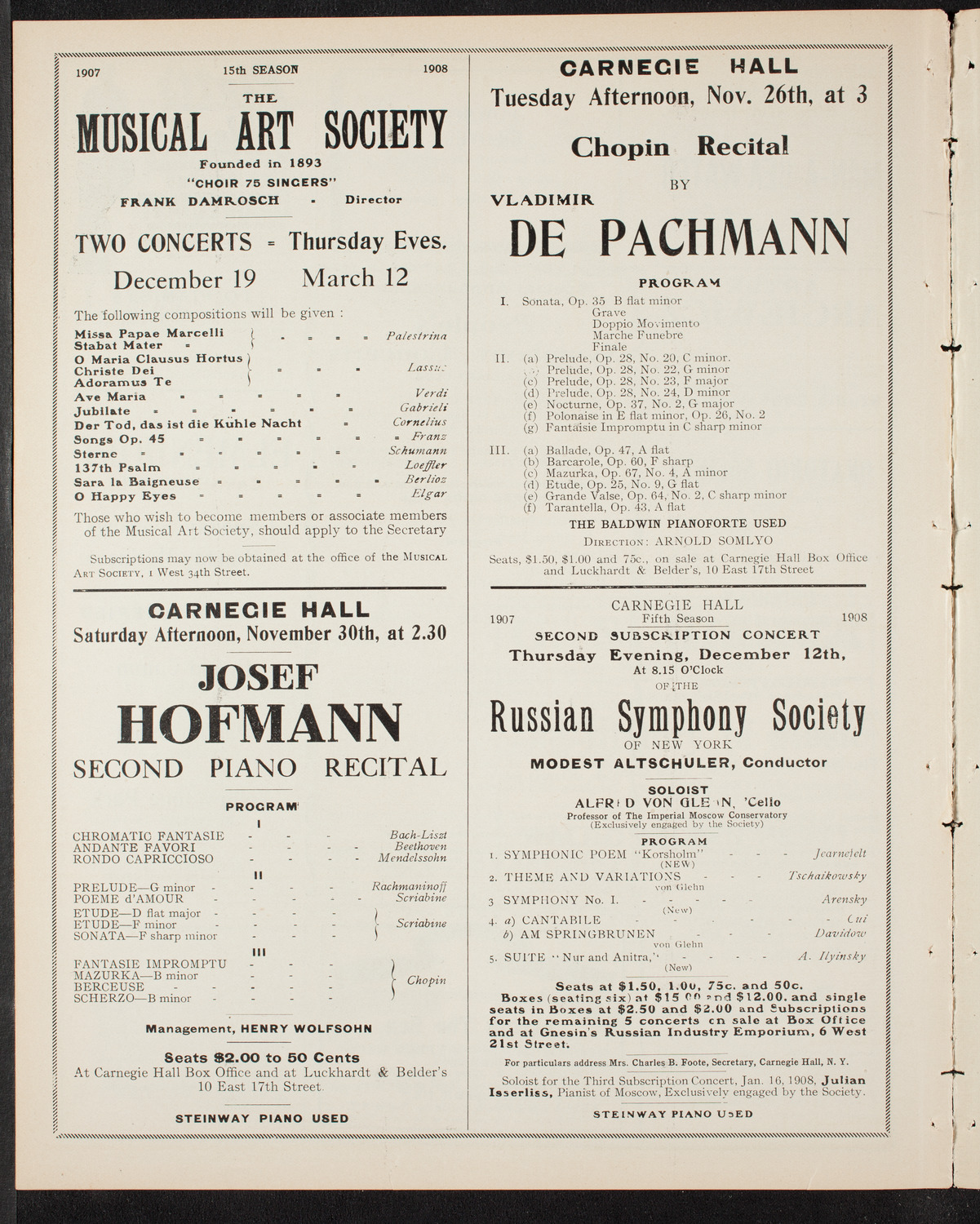 Elmendorf Lecture: Old Mexico, November 25, 1907, program page 10