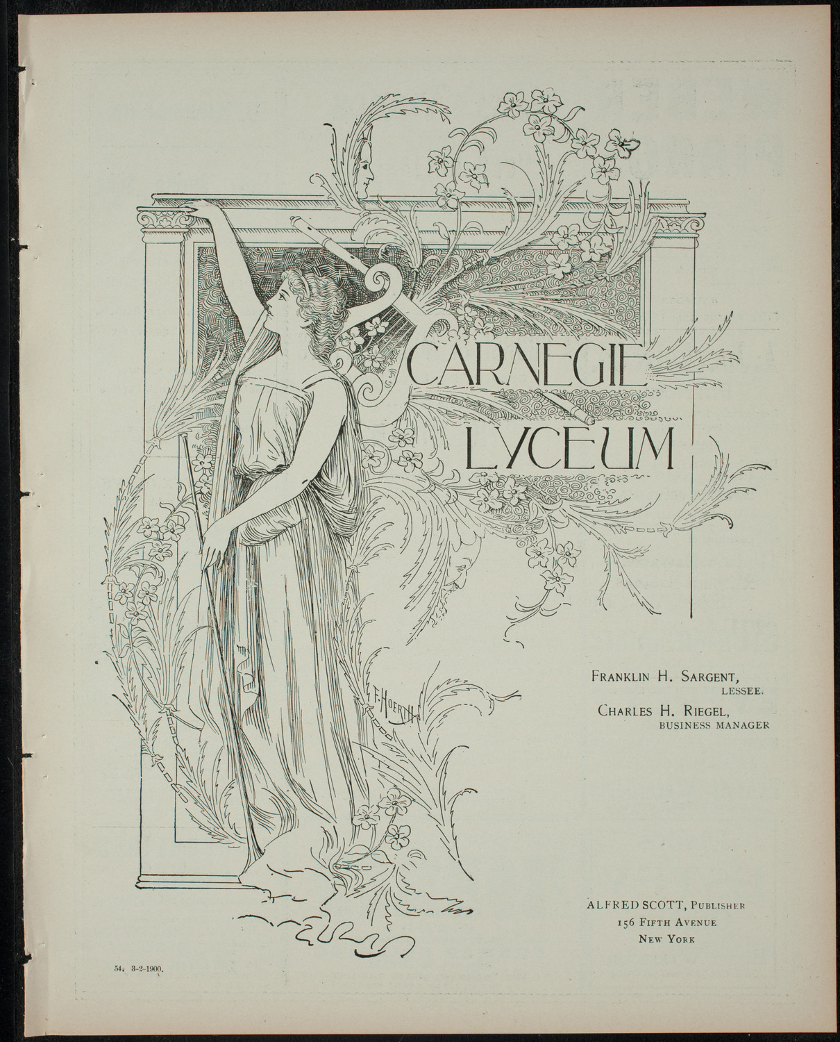 George Peabody Eustis: A Course of Modern Plays, March 2, 1900, program page 1