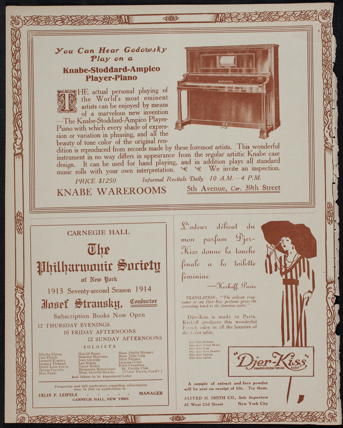 Nellie Melba, Soprano, with the New York Symphony Orchestra, October 21, 1913, program page 12