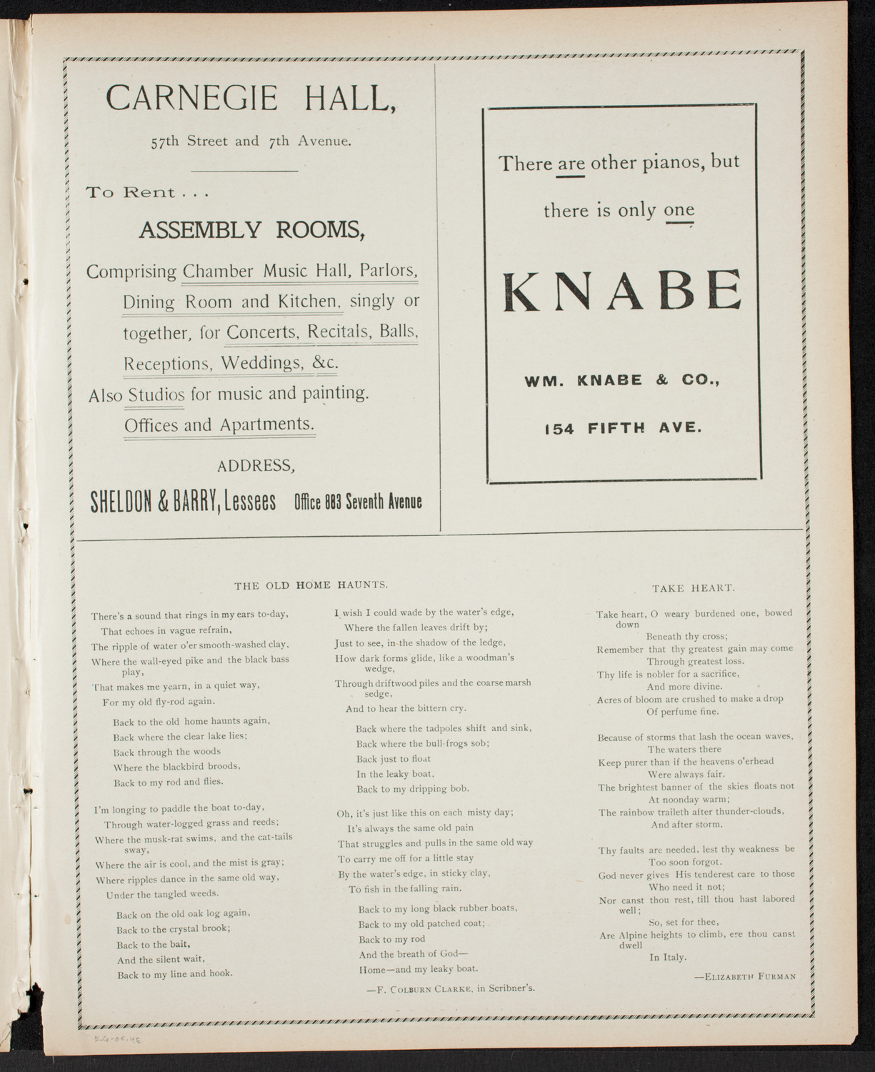 Mount Olivet Baptist Church 22nd Anniversary Service, May 6, 1900, program page 7