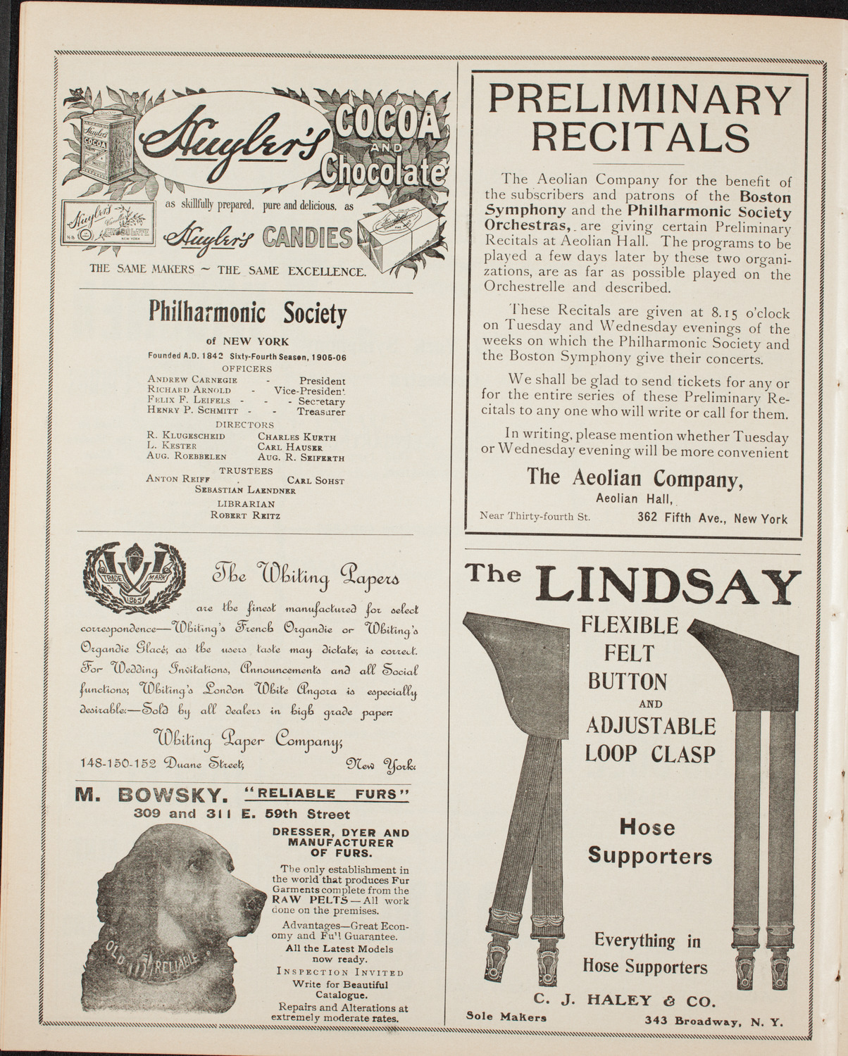 New York Symphony Orchestra, February 6, 1906, program page 6