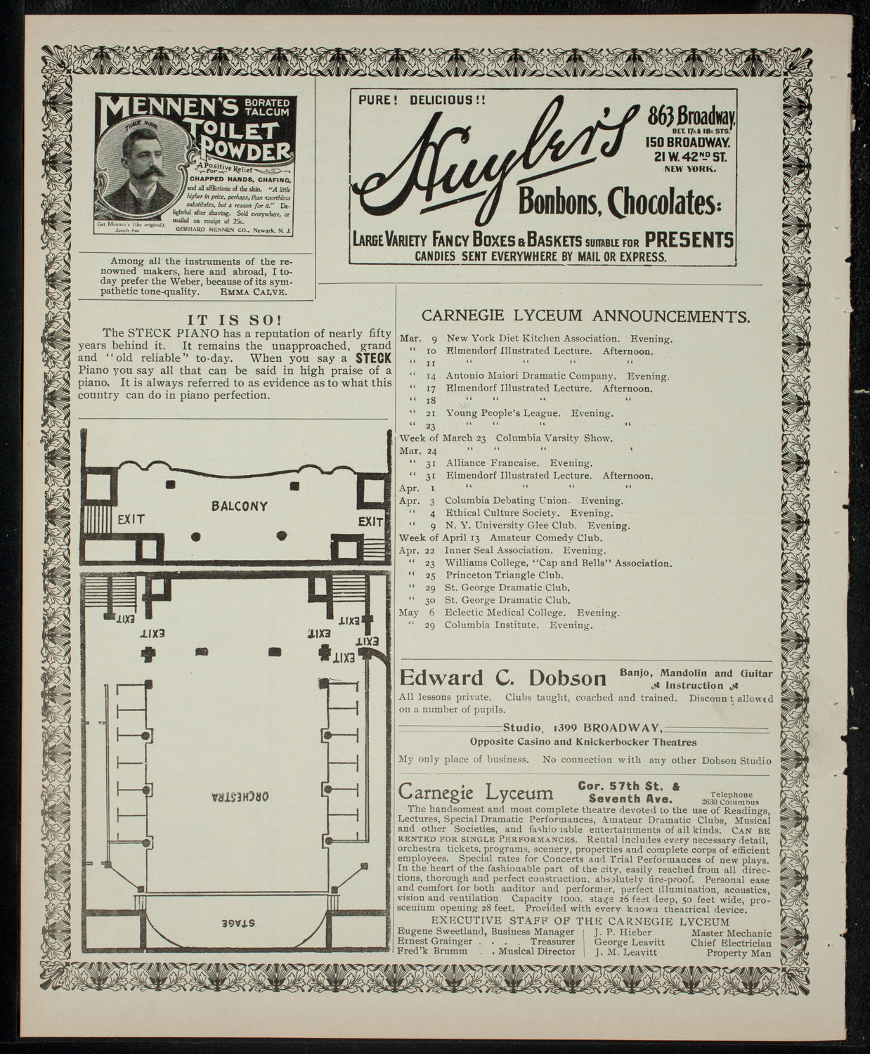 Columbia Institute Student Dramatic and Elocutionary Program, March 6, 1903, program page 4