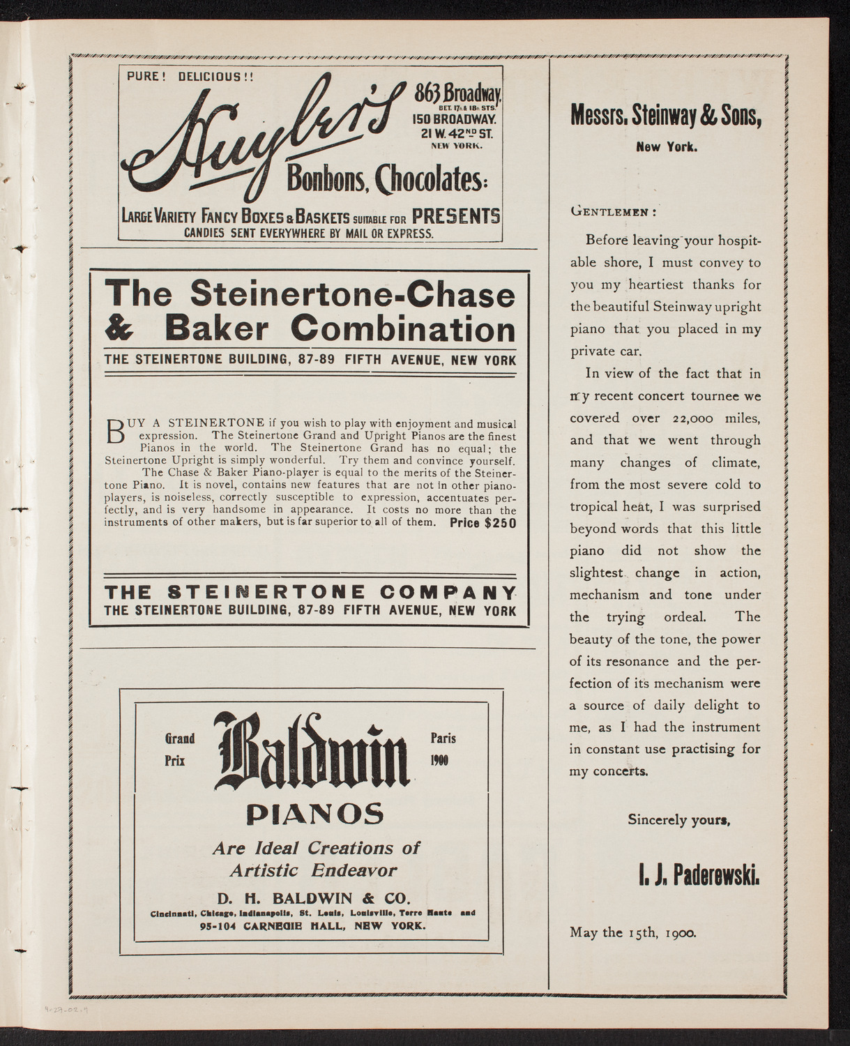 David Bispham, Baritone, April 27, 1902, program page 7