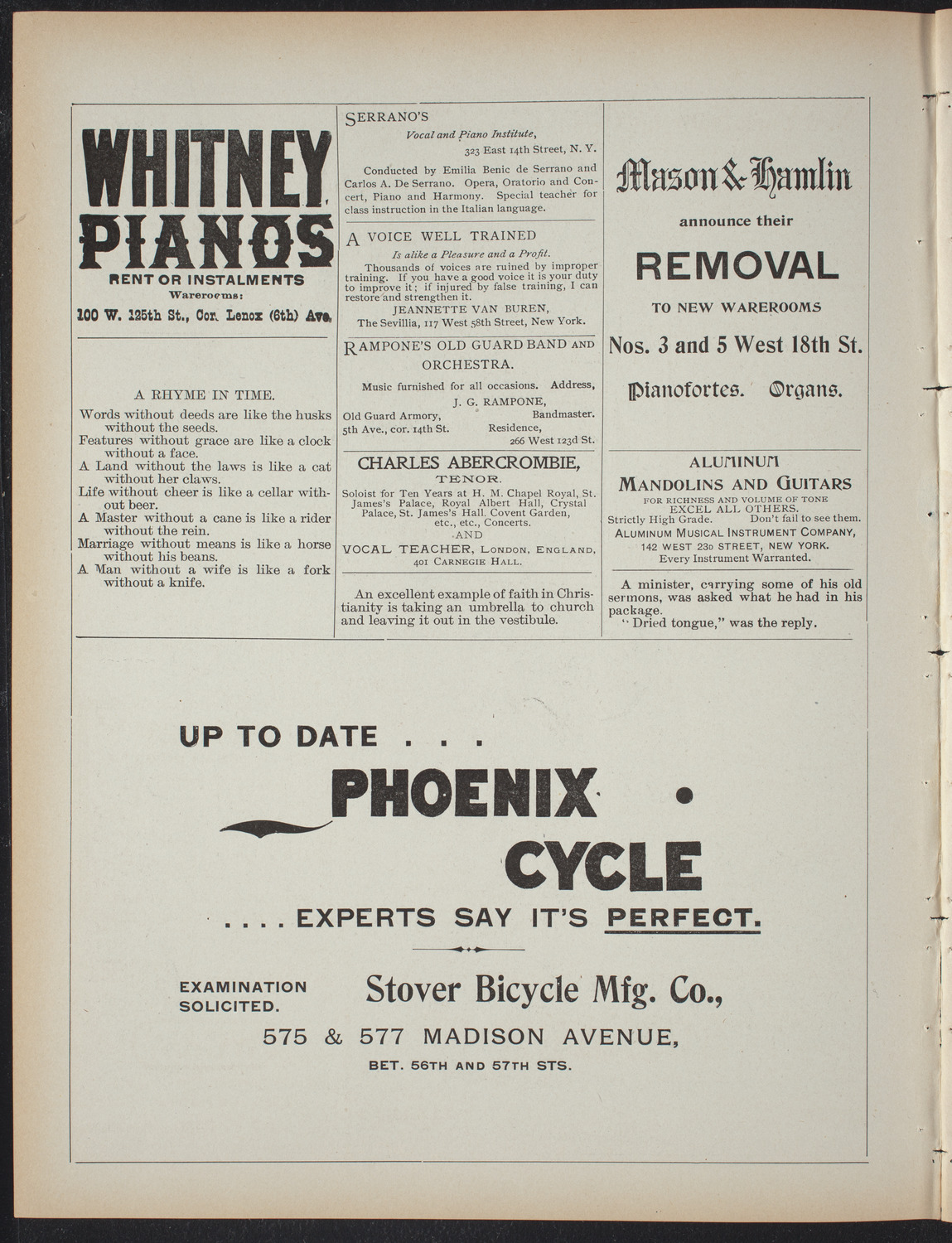Jonnie Juniors (Washington Mask and Wig Club), April 29, 1897, program page 2