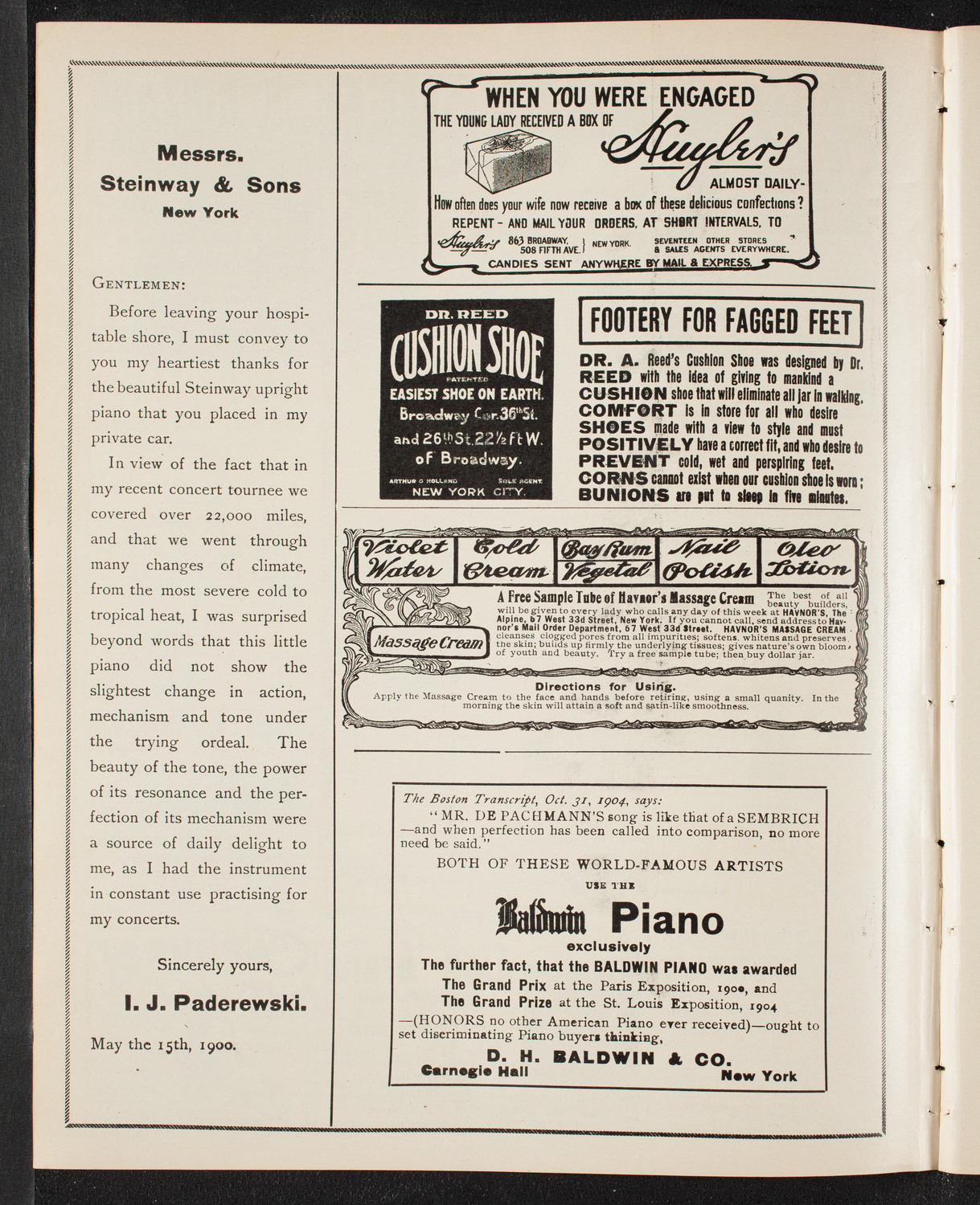 Christiana University Norwegian Student Chorus, June 18, 1905, program page 4