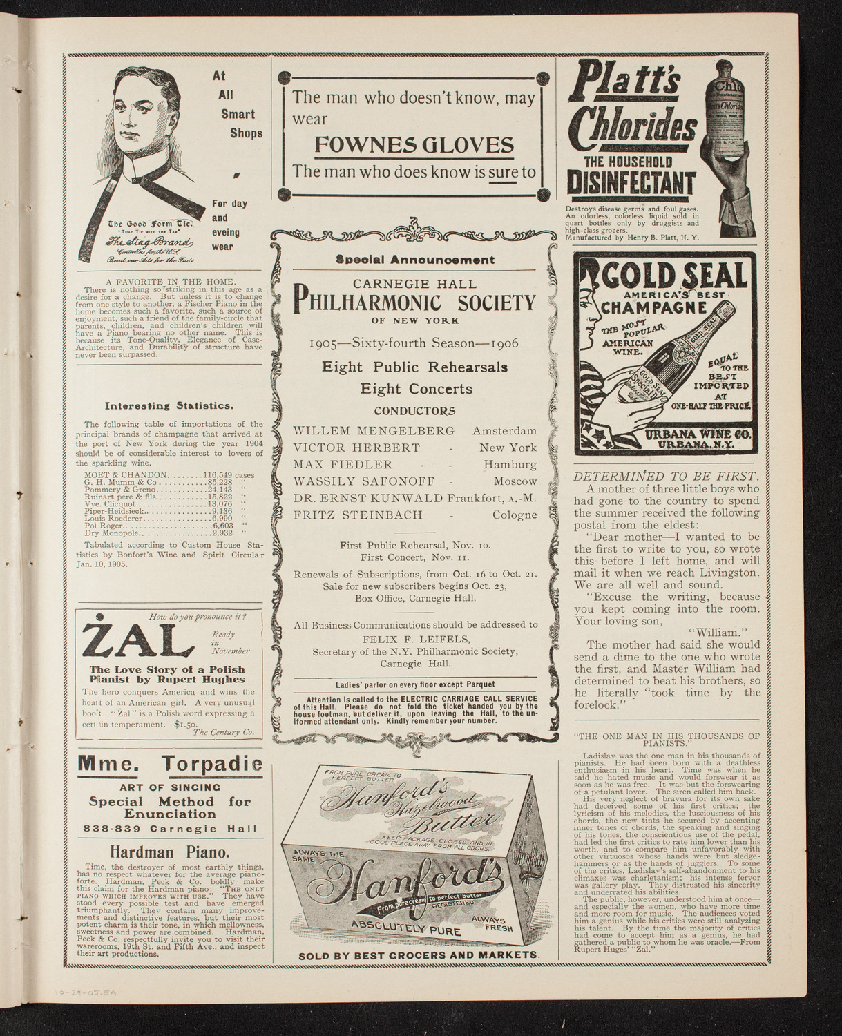 Benefit: Masonic Sanatorium for Consumptives, October 29, 1905, program page 9