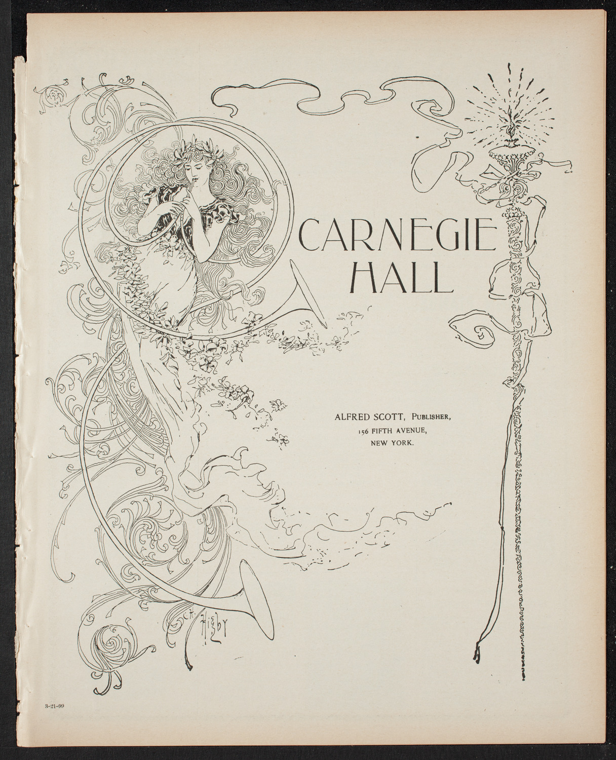 Emil Sauer, Piano, March 21, 1899, program page 1