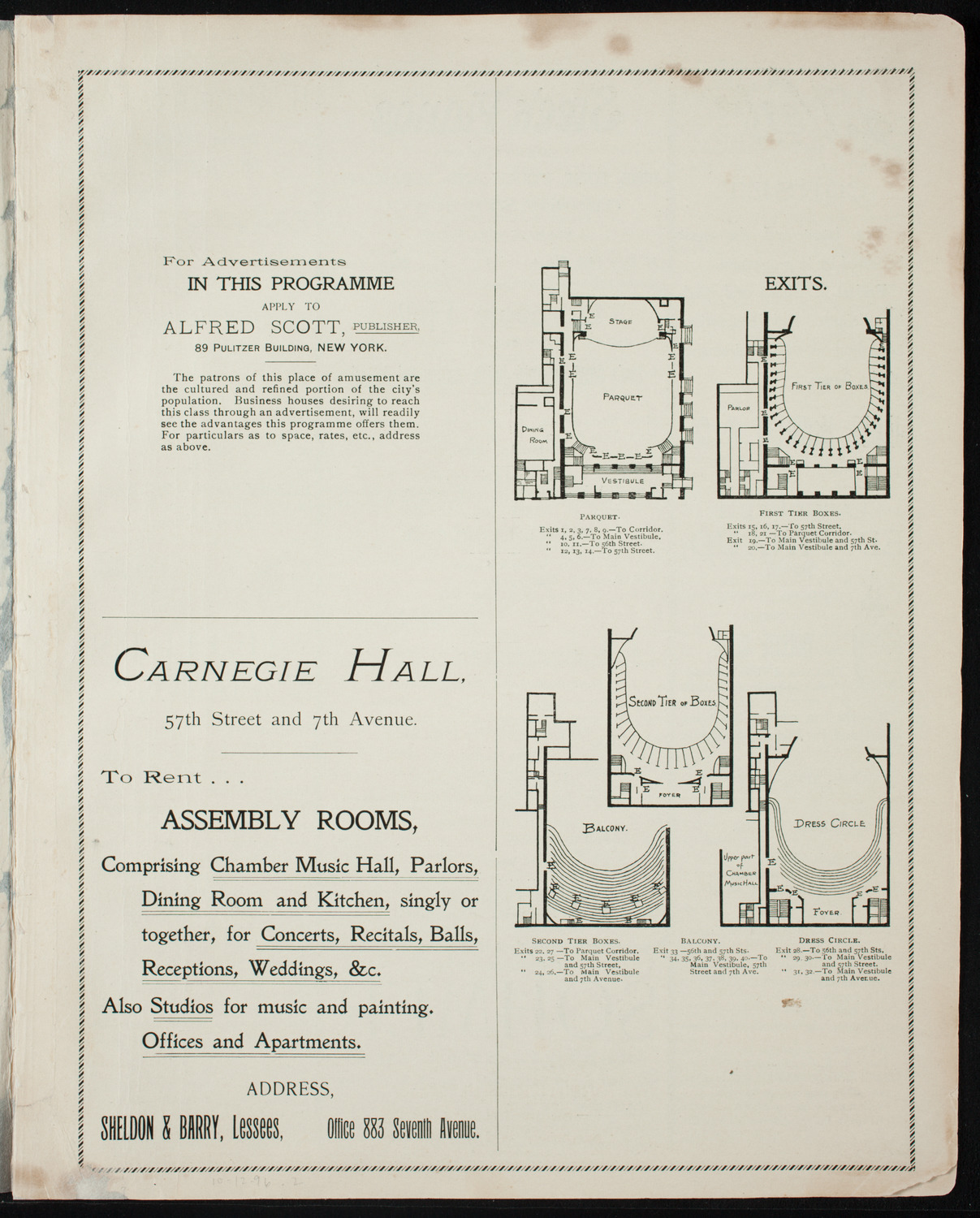 Zion Grand Centennial Jubilee, Concert and Banquet, October 12, 1896, program page 3