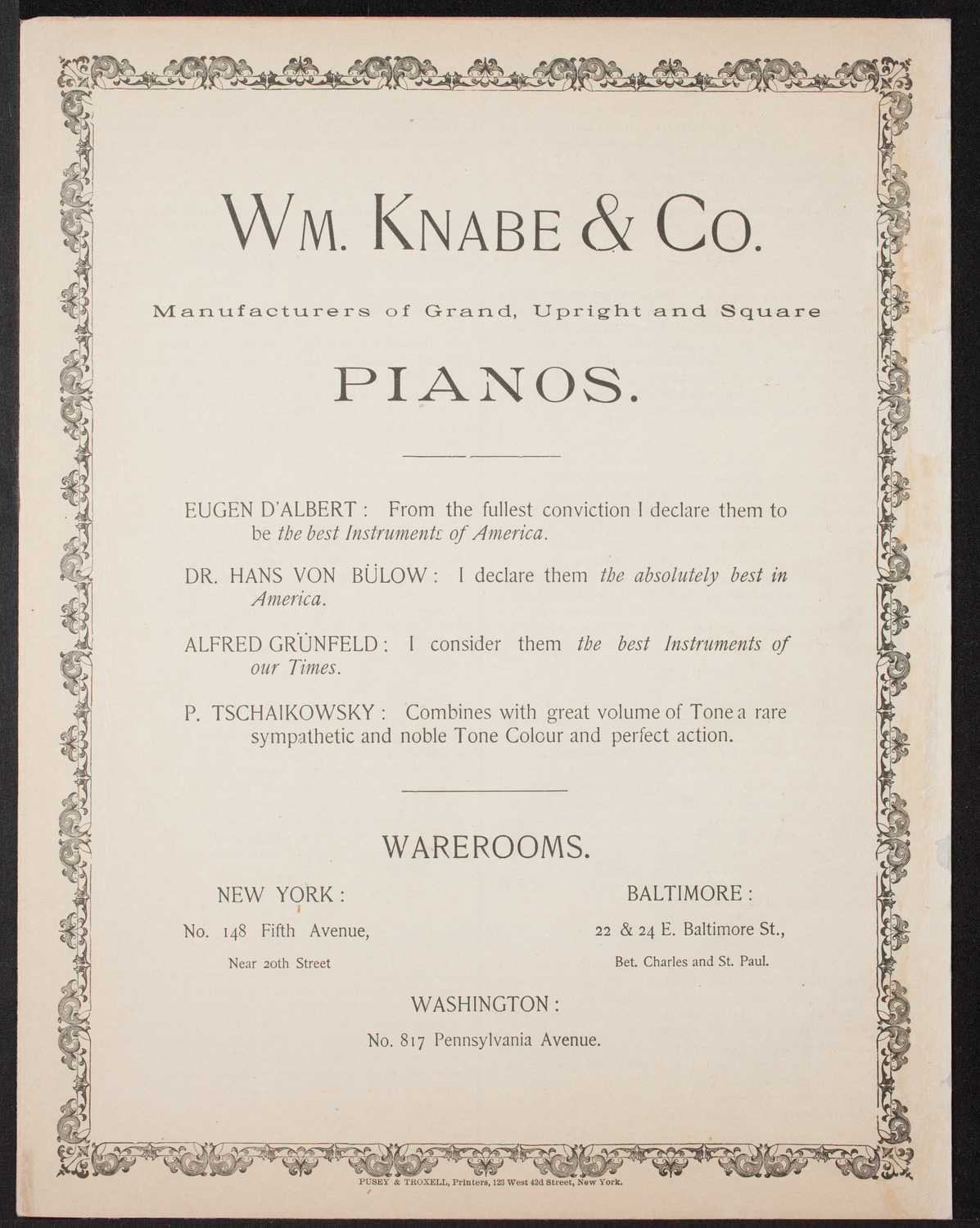 People's Singing Classes, May 28, 1893, program page 8