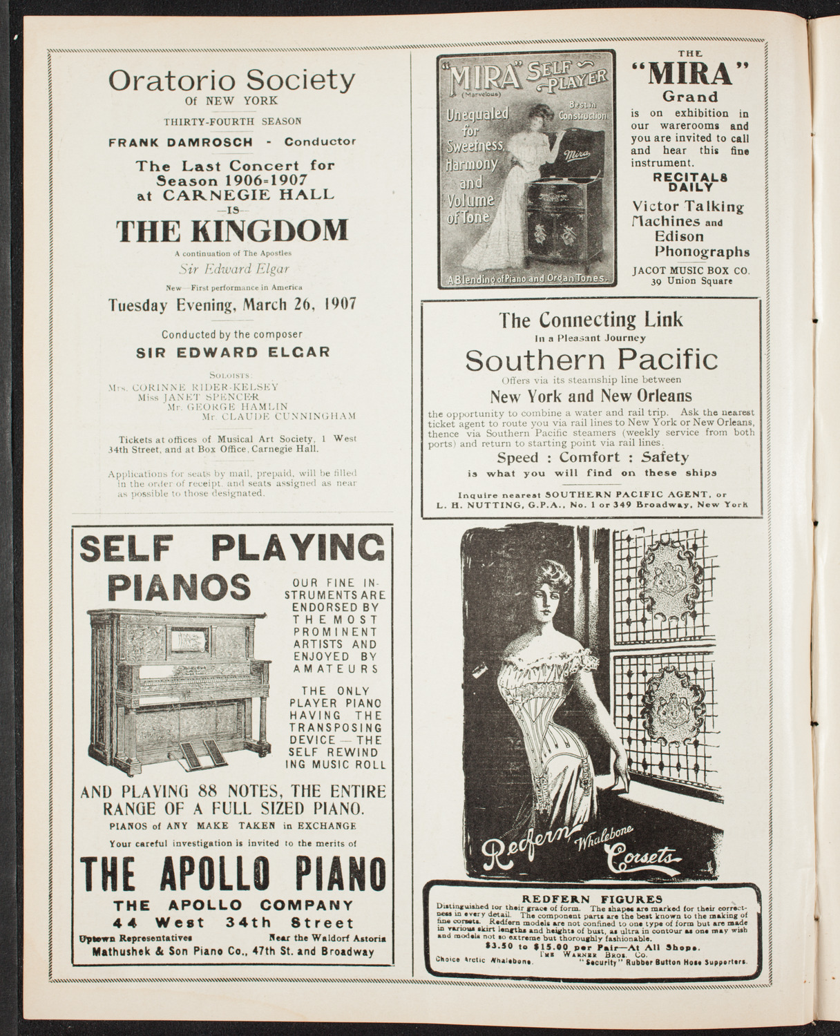 Benefit: Society of St. Vincent de Paul, March 24, 1907, program page 2