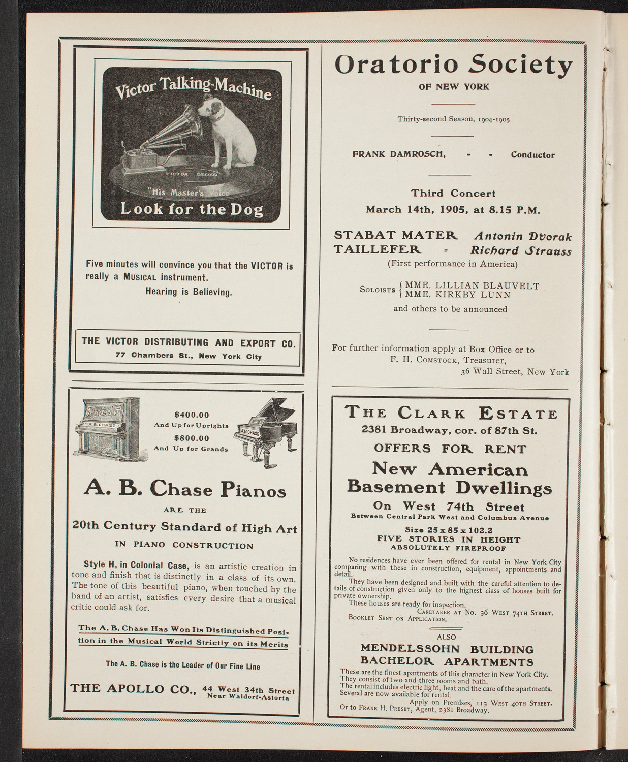New York Symphony Orchestra, February 5, 1905, program page 2