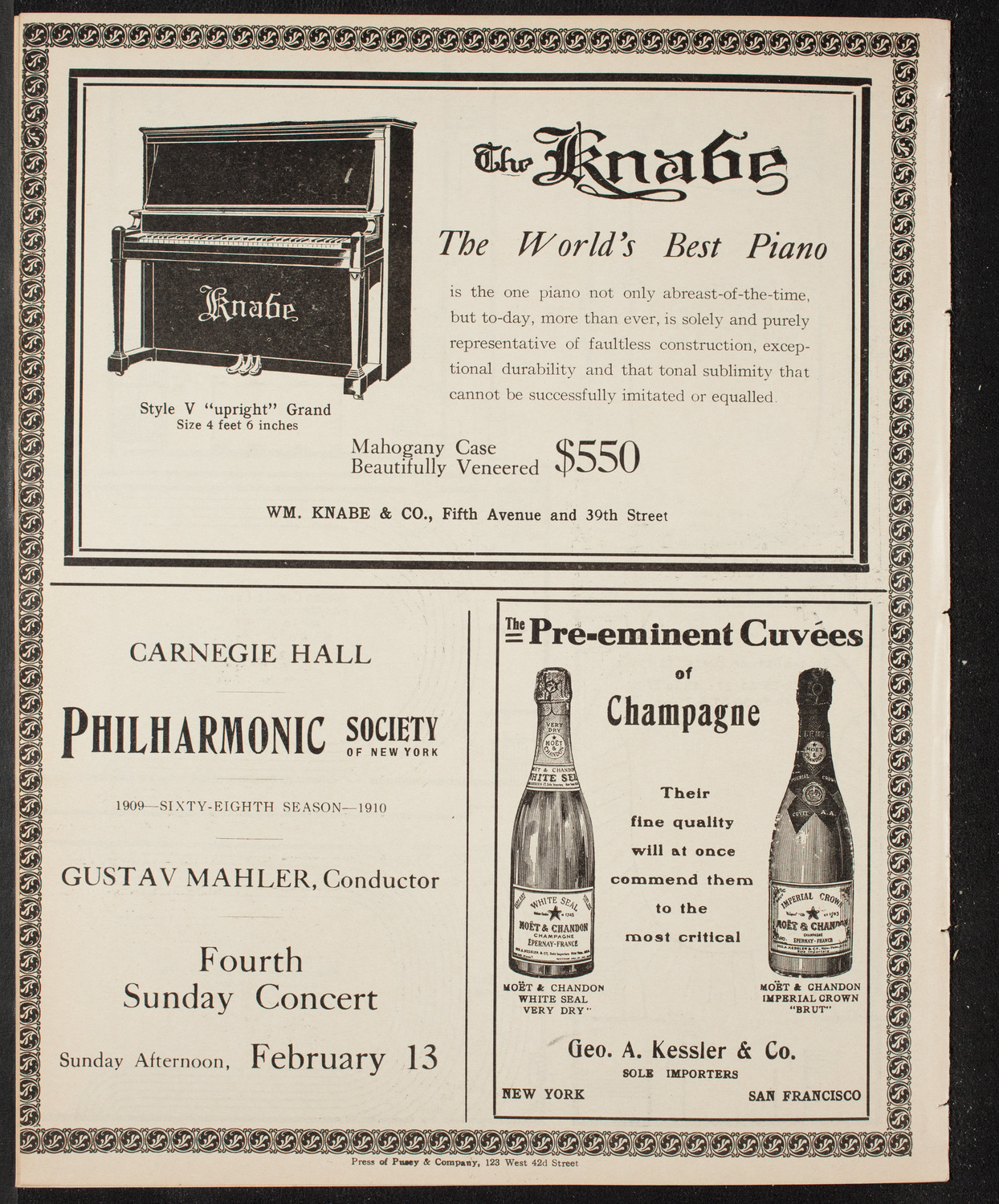 Fannie Bloomfield Zeisler, Piano, February 5, 1910, program page 12
