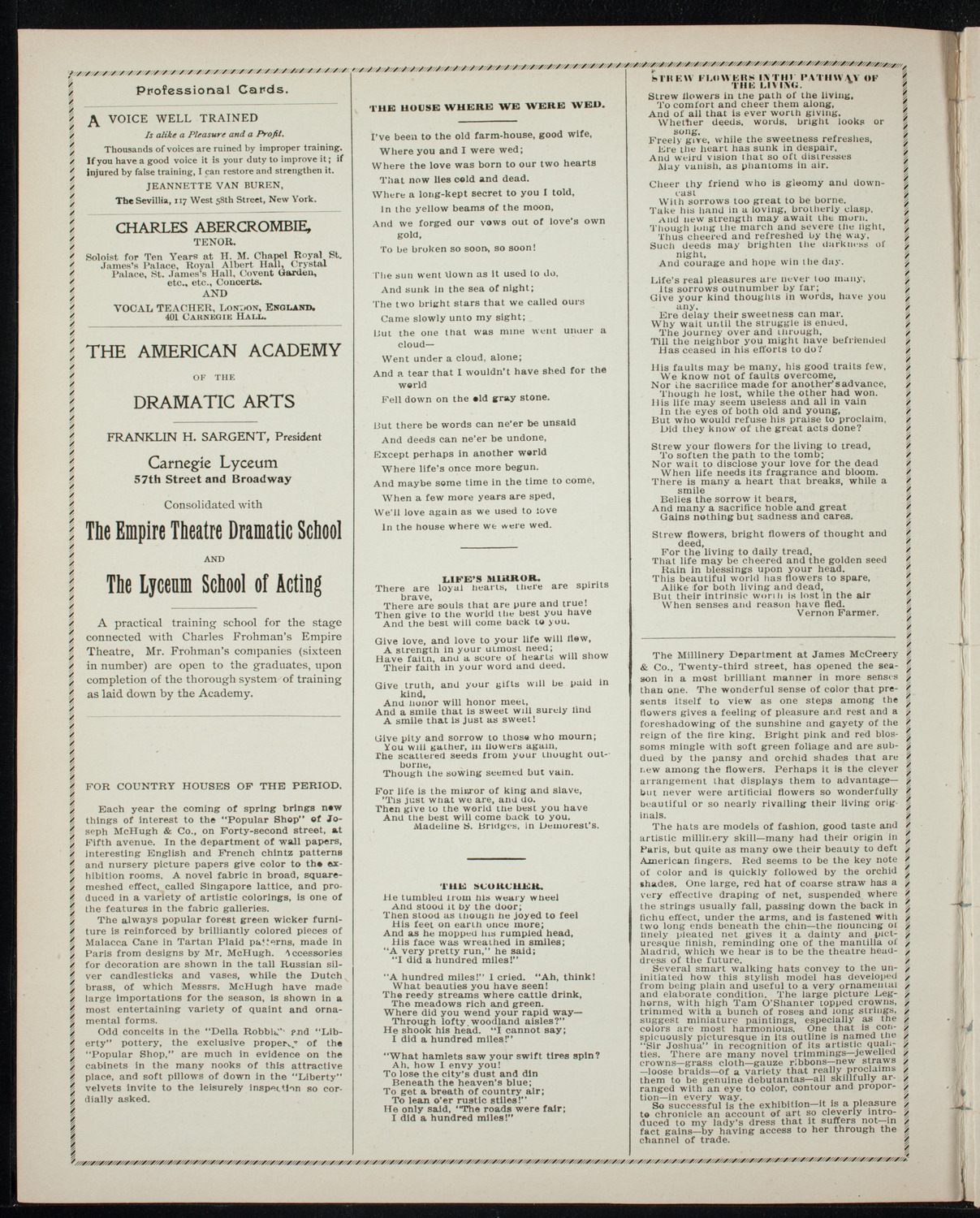 Graduation: New York University, June 10, 1897, program page 2