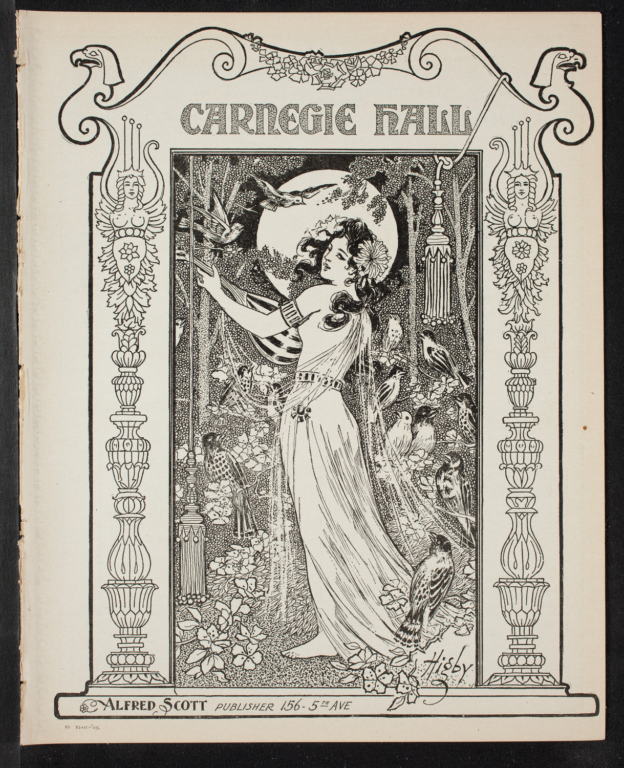 New York Philharmonic, November 10, 1905, program page 1