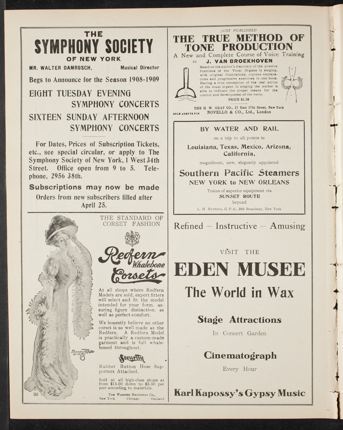 Graduation: Packard Commercial School, May 26, 1908, program page 2