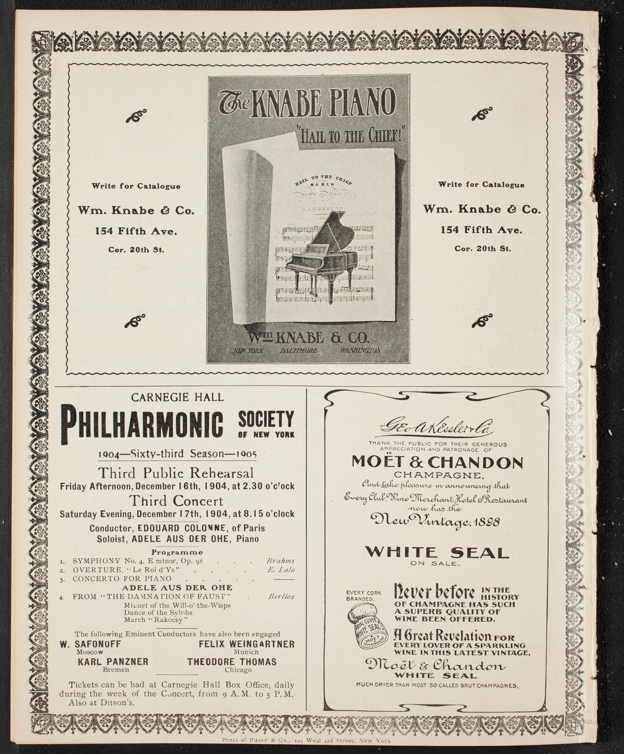 People's Symphony Concert, December 9, 1904, program page 12