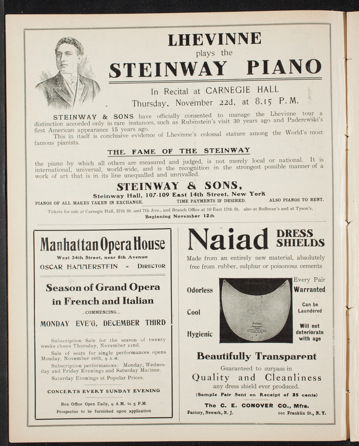 New York Symphony Orchestra, November 15, 1906, program page 4