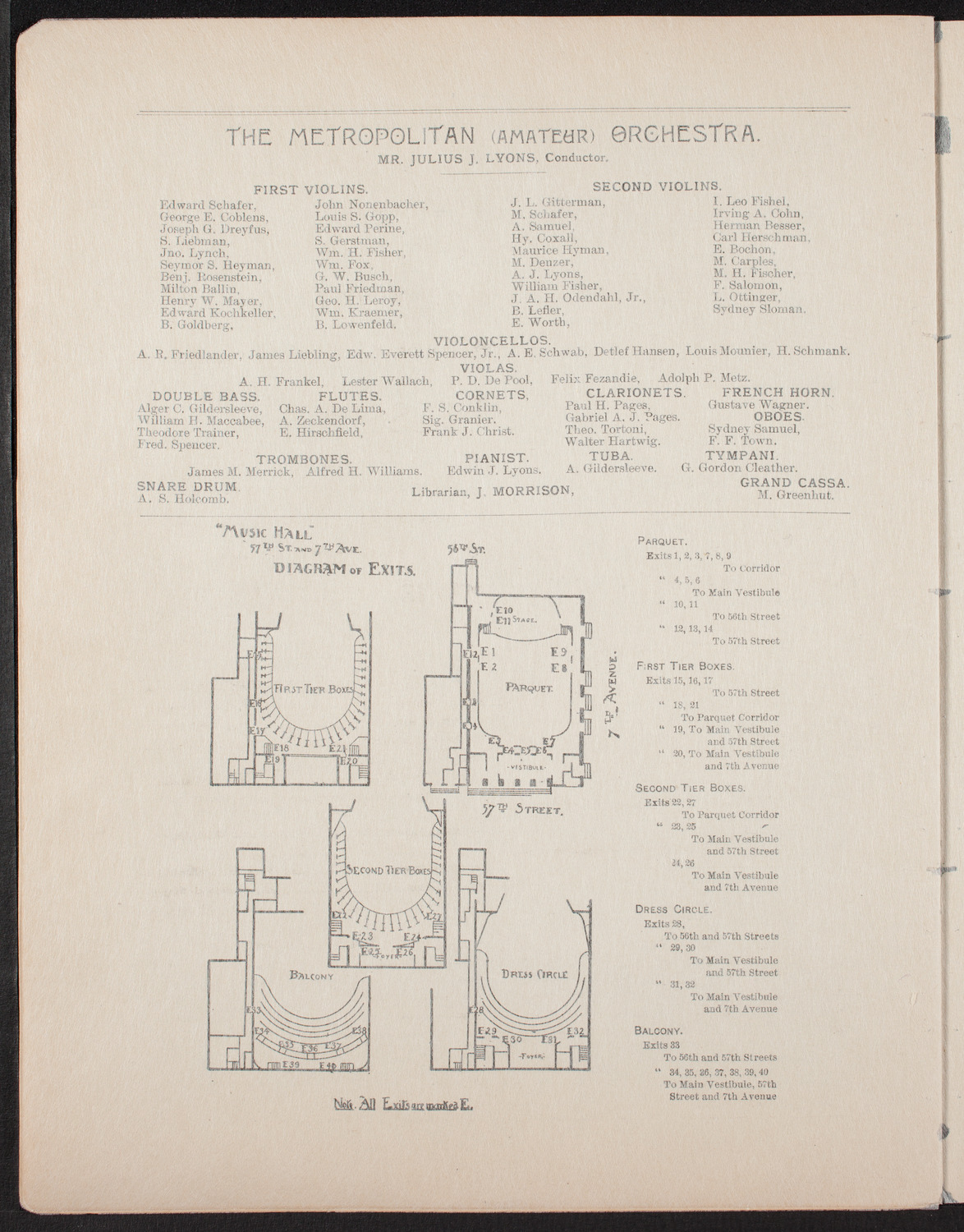 Evelina Roberti, April 19, 1892, program page 10