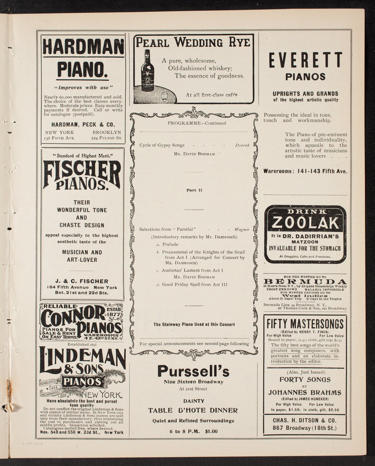 New York Symphony Orchestra, November 22, 1903, program page 7