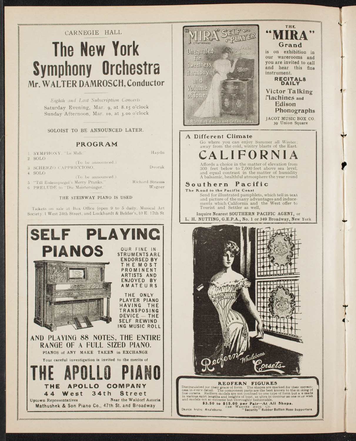 Boston Symphony Orchestra, February 23, 1907, program page 2